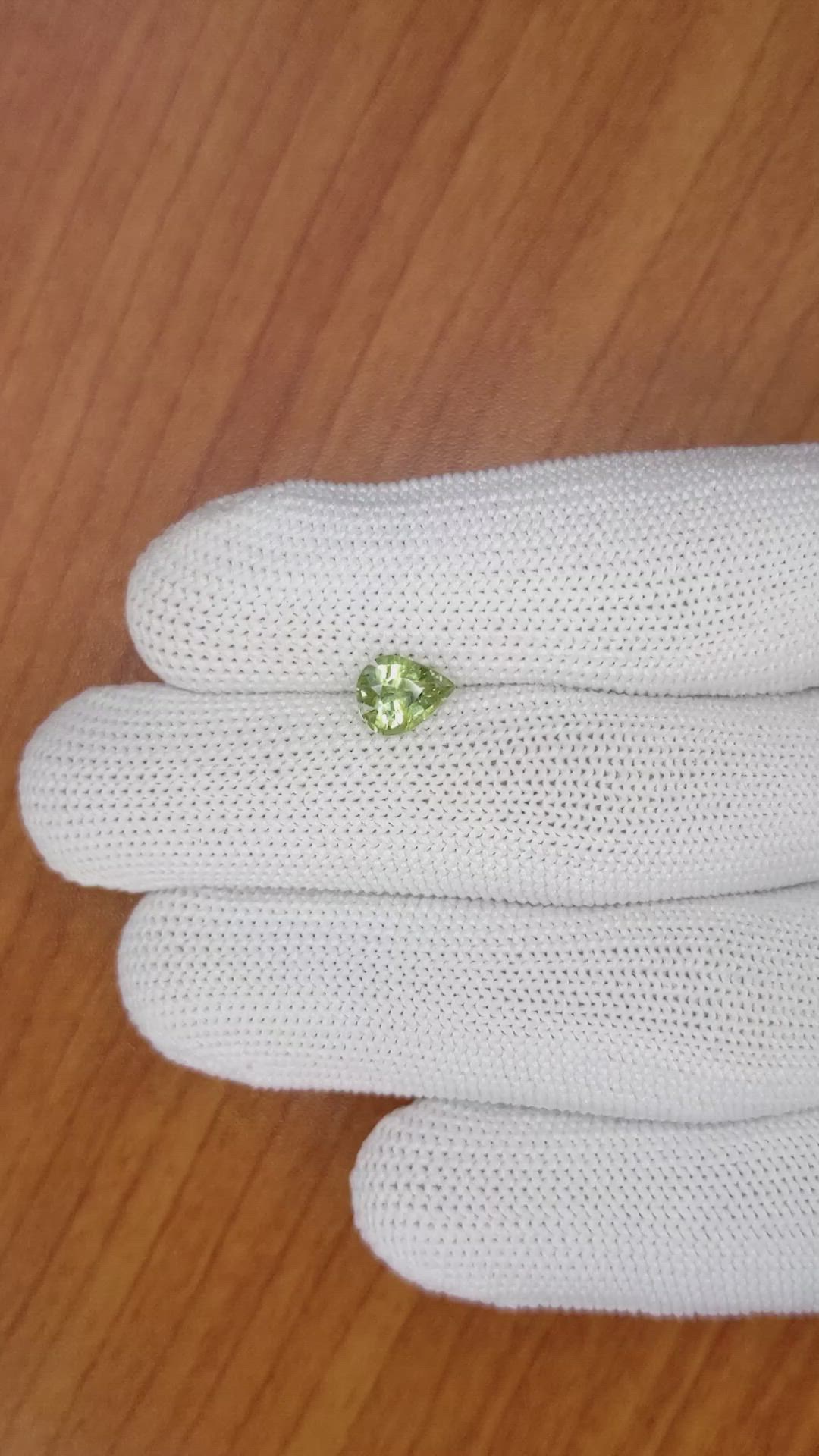 1.26 Ct. Yellowish Green Sapphire from Australia Size Video