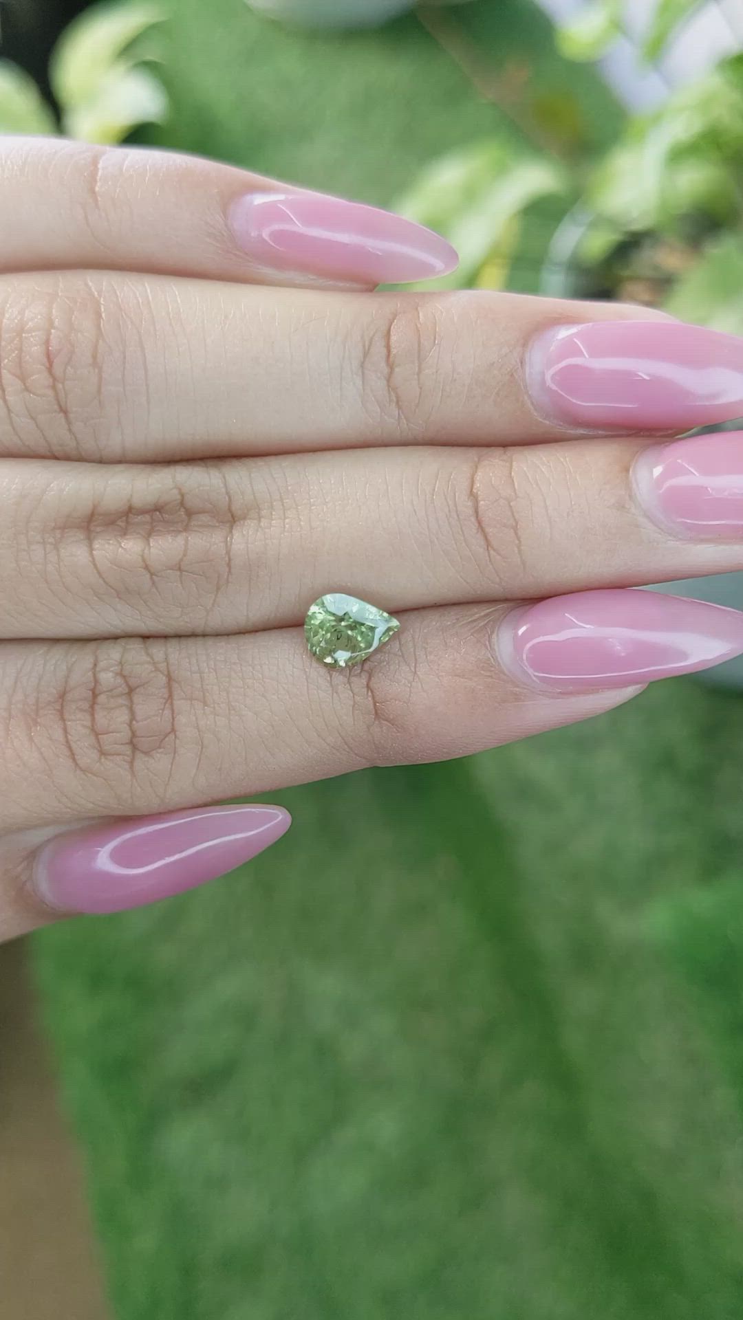 1.26 Ct. Yellowish Green Sapphire from Australia Size Video