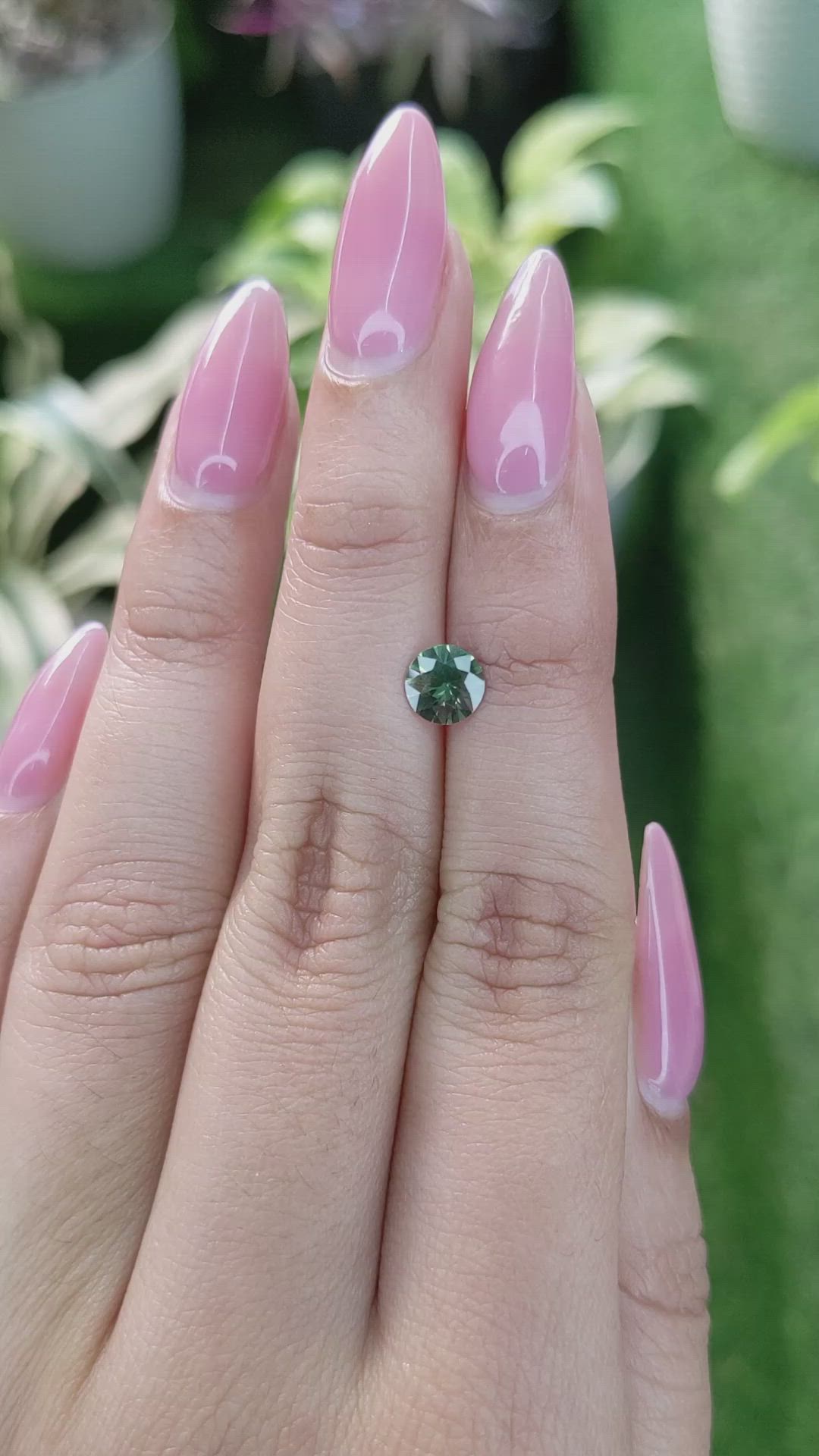 0.85 Ct. Green Sapphire from Kenya Size Video