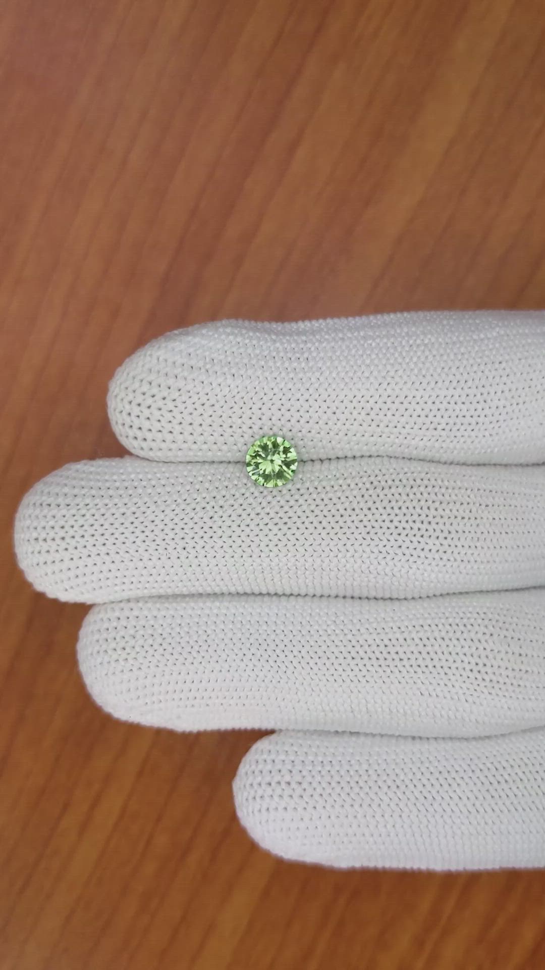 0.85 Ct. Green Sapphire from Kenya Size Video