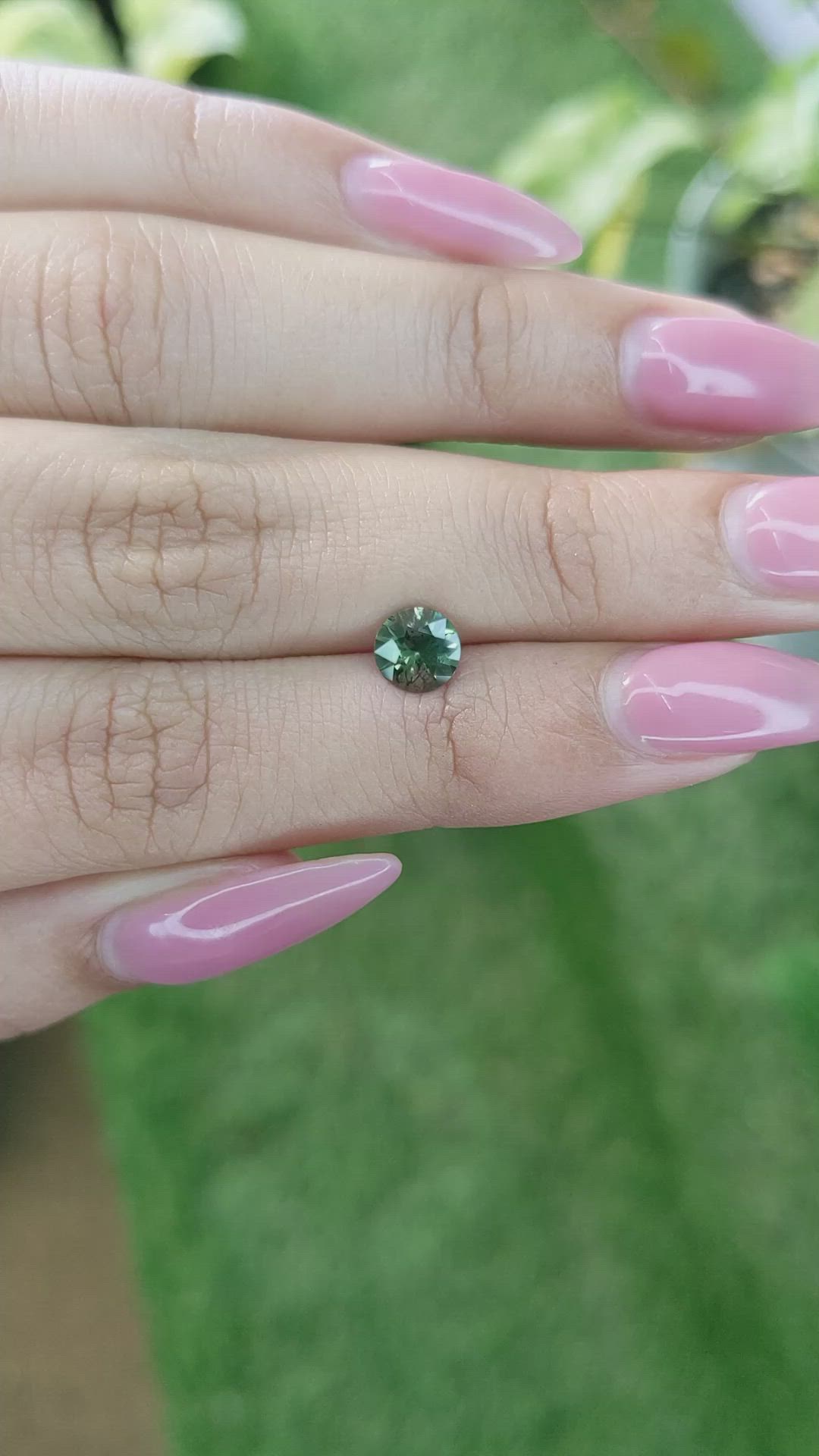 0.85 Ct. Green Sapphire from Kenya Size Video