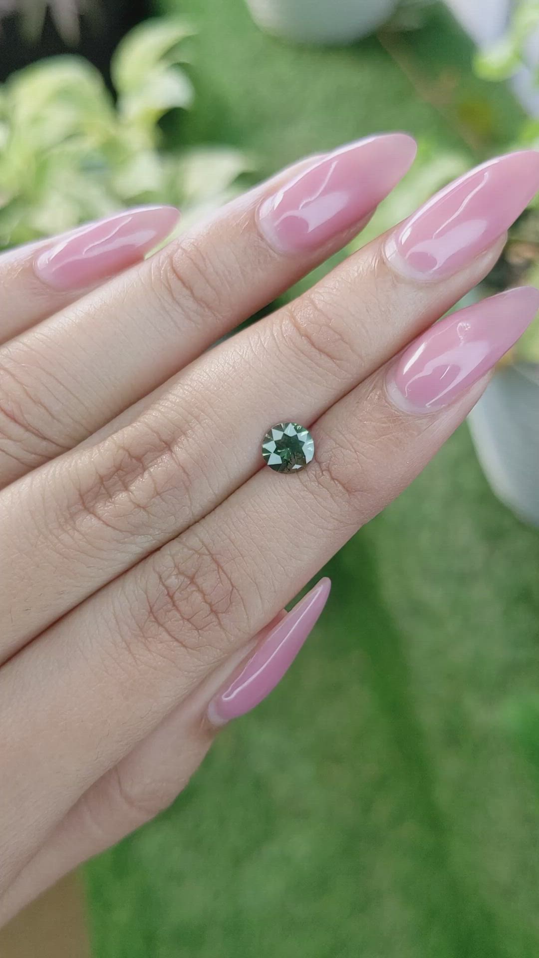 0.85 Ct. Green Sapphire from Kenya Size Video