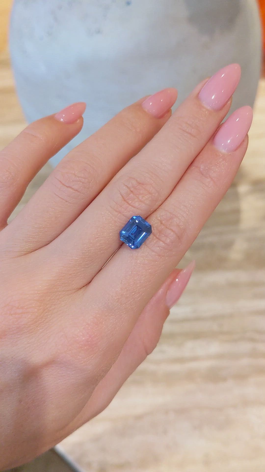 3.51 Ct. Blue Sapphire from Ceylon (Sri Lanka) Size Video