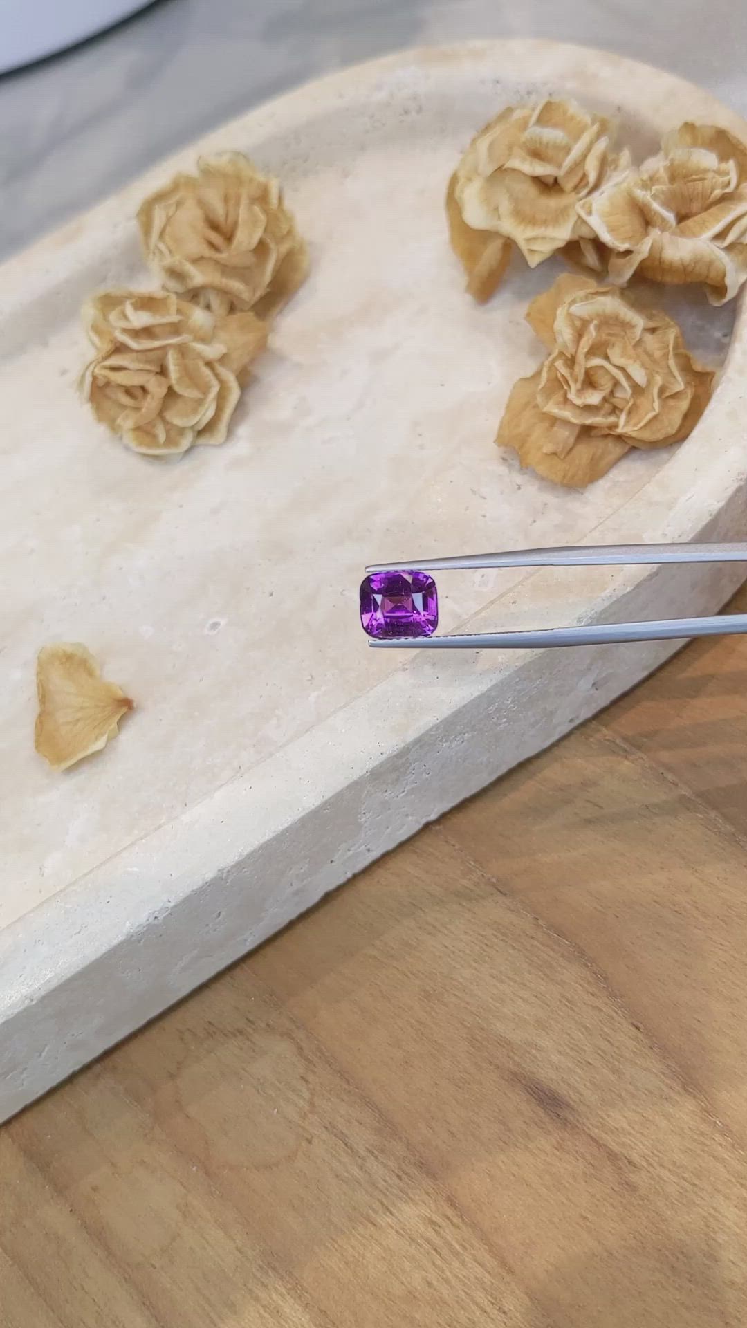 3.10 Ct. Pinkish Purple Sapphire from Madagascar Size Video