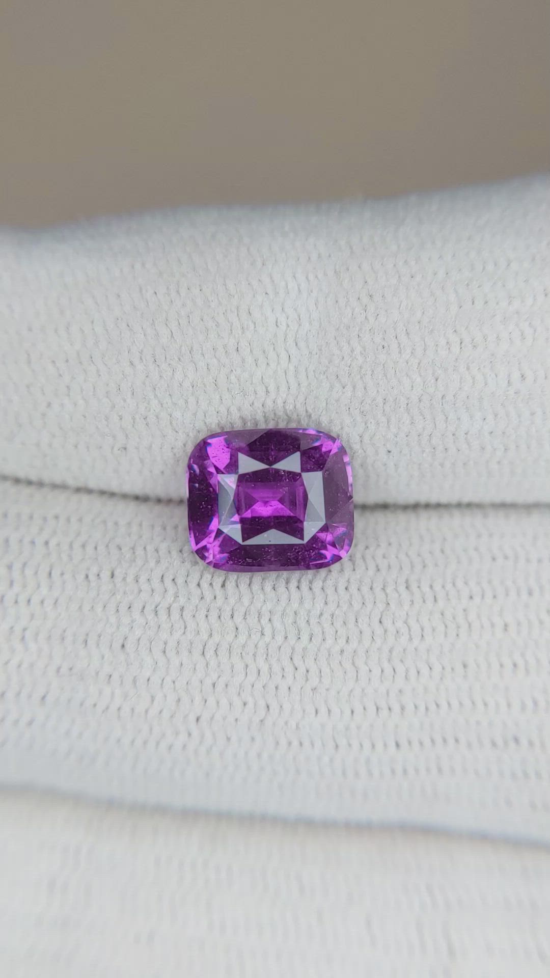 3.10 Ct. Pinkish Purple Sapphire from Madagascar Size Video