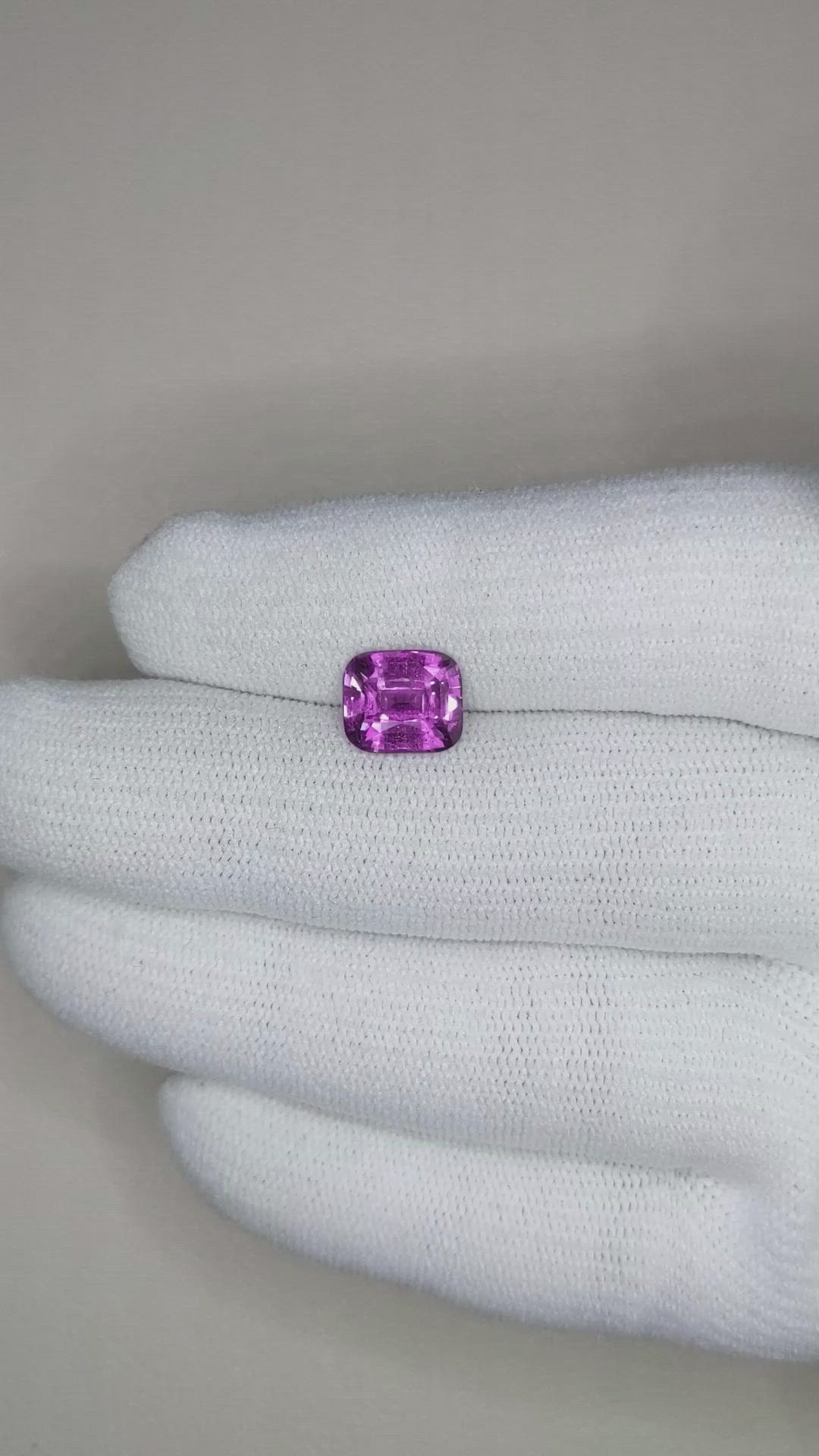 3.10 Ct. Pinkish Purple Sapphire from Madagascar Size Video