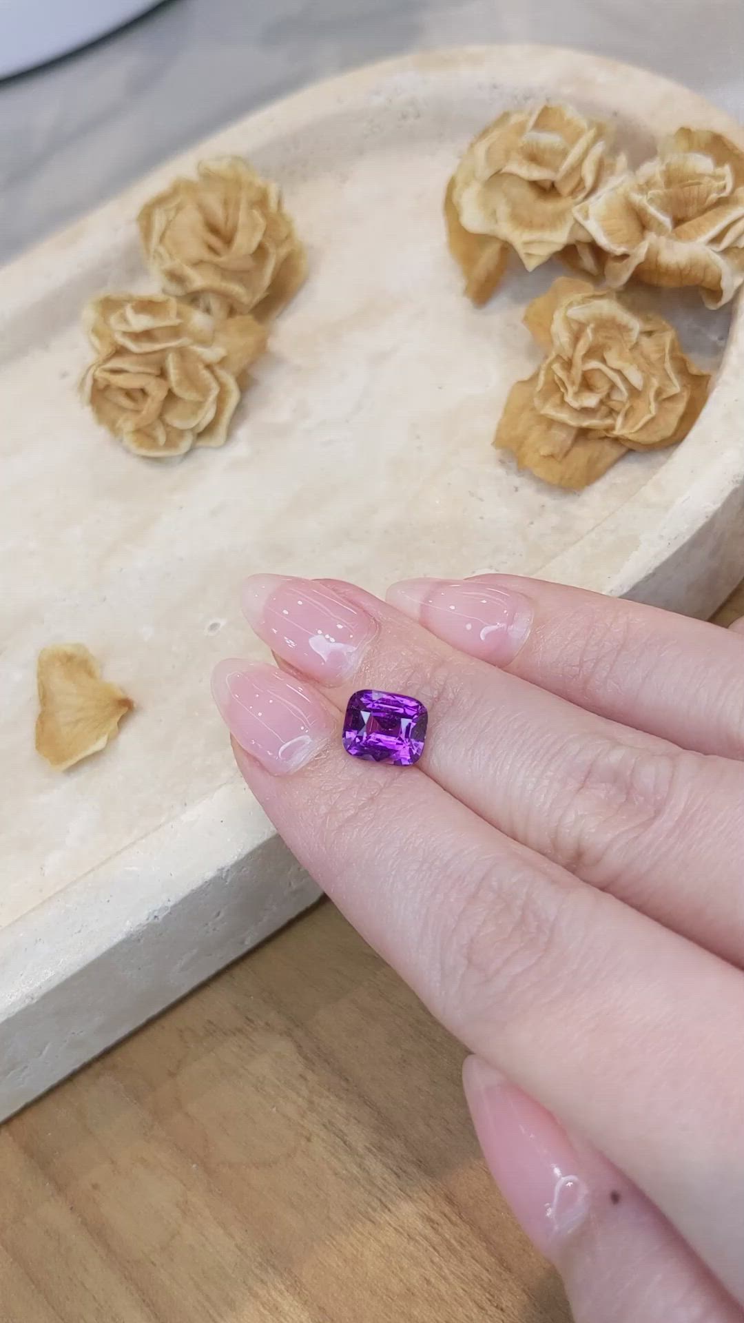 3.10 Ct. Pinkish Purple Sapphire from Madagascar Size Video