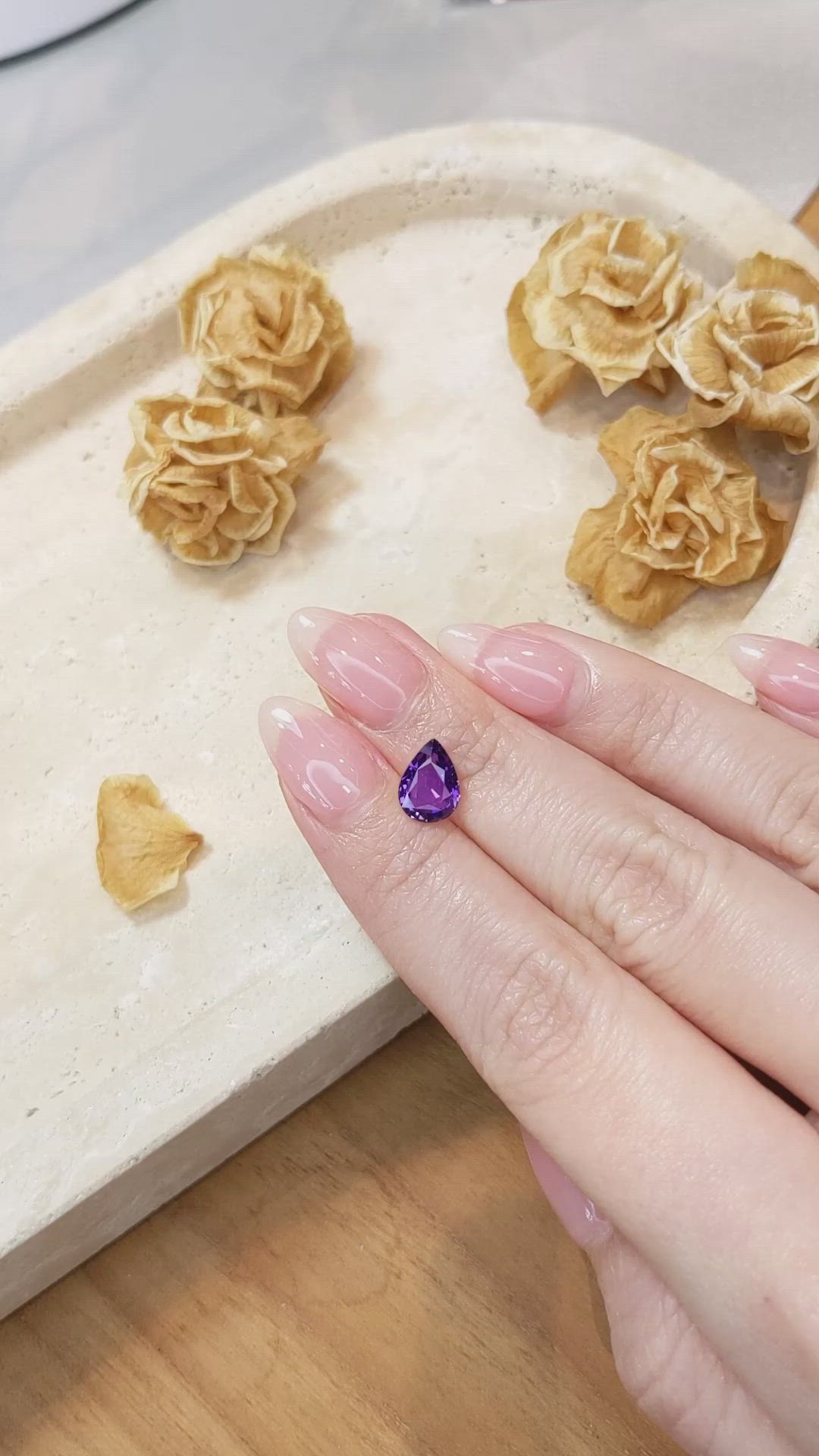 2.02 Ct. Purple Sapphire from Ceylon (Sri Lanka) Size Video
