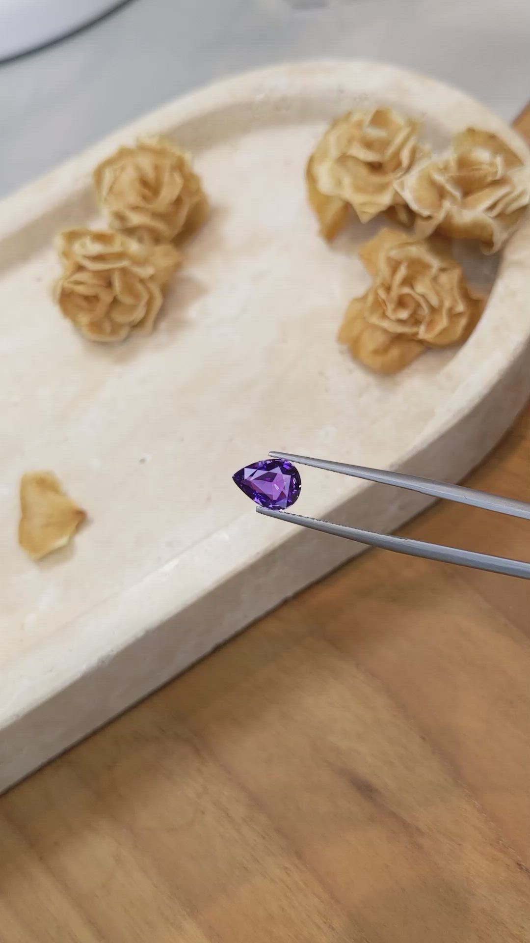 2.02 Ct. Purple Sapphire from Ceylon (Sri Lanka) Size Video