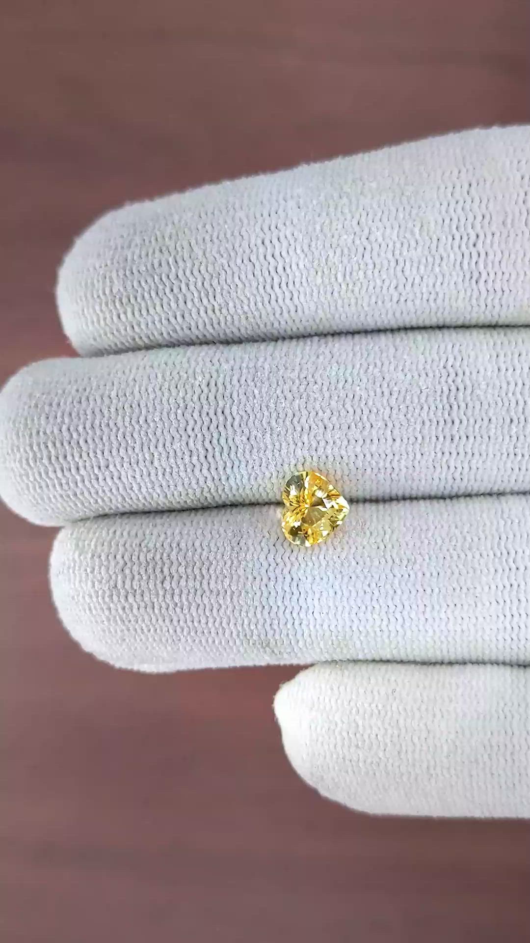 1.51 Ct. Yellow Sapphire from Ceylon (Sri Lanka) Size Video