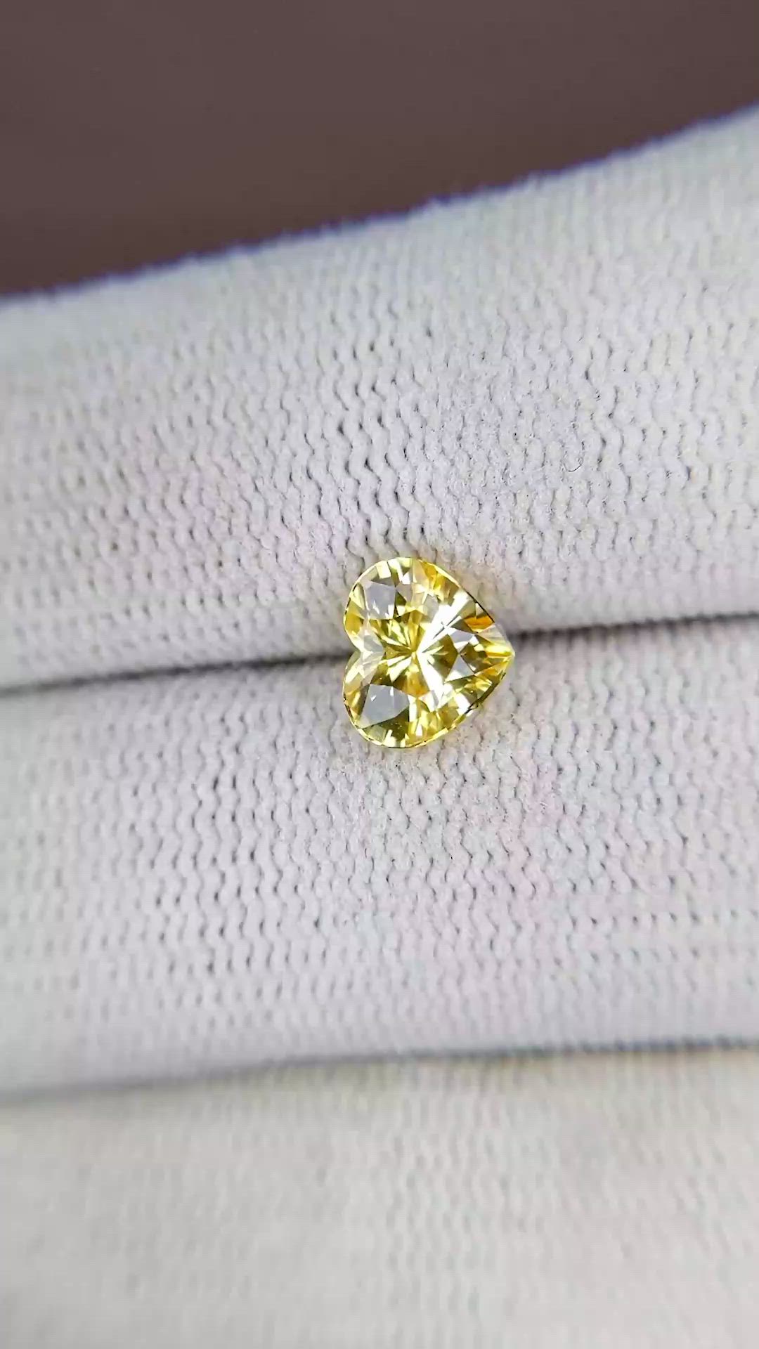 1.51 Ct. Yellow Sapphire from Ceylon (Sri Lanka) Size Video