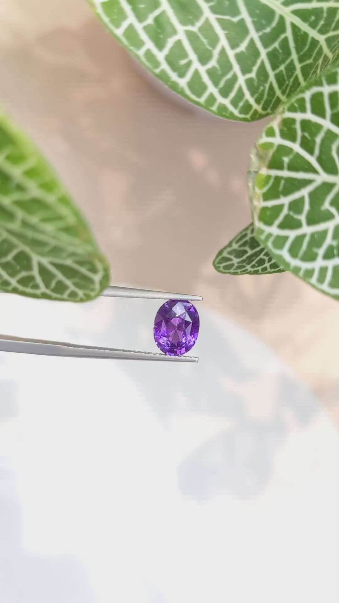 2.50 Ct. Purple Sapphire from Ceylon (Sri Lanka) Size Video