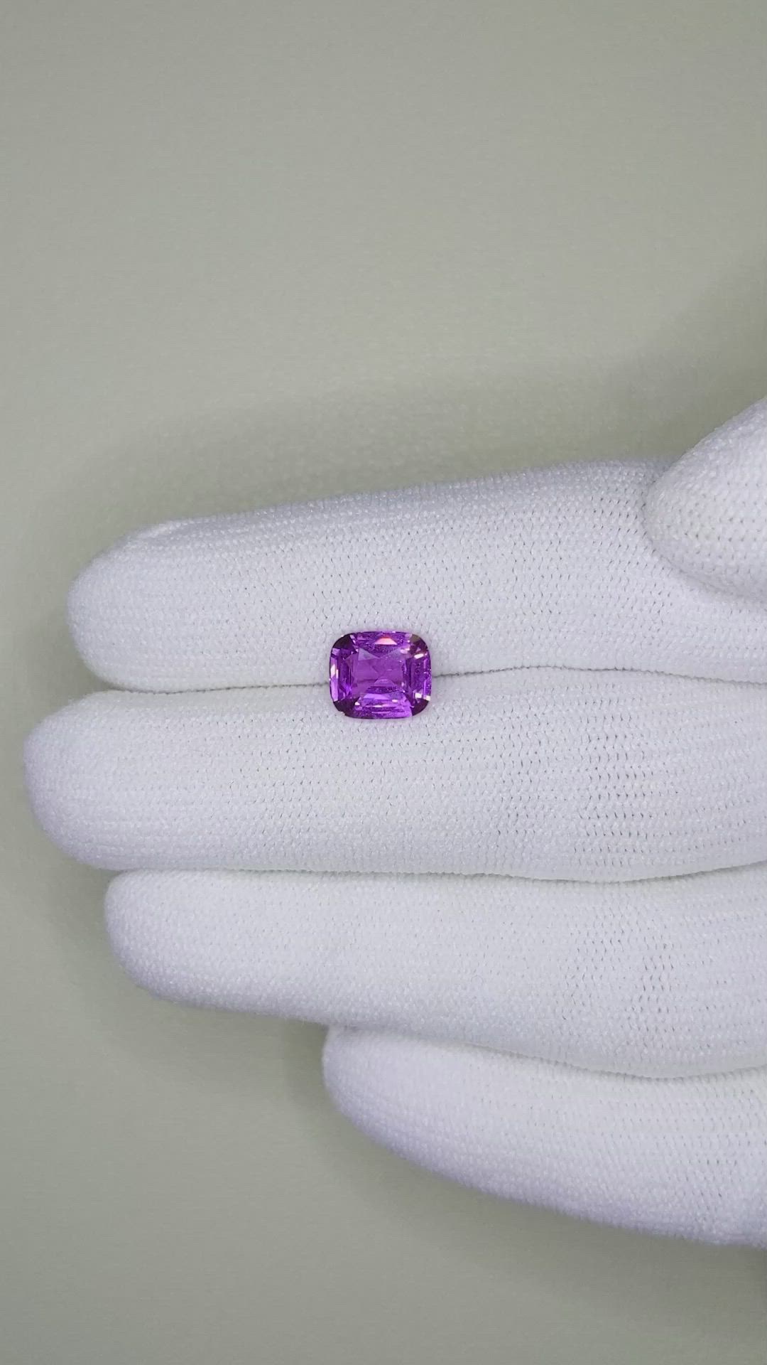 2.06 Ct. Purple Sapphire from Ceylon (Sri Lanka) Size Video