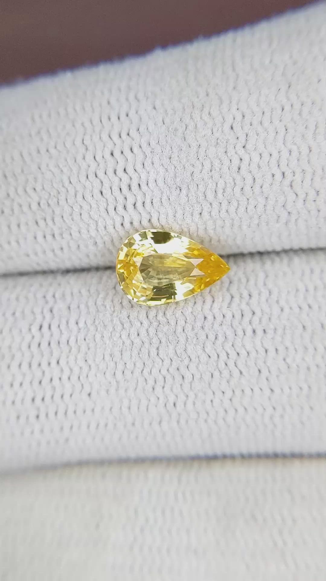 1.53 Ct. Yellow Sapphire from Ceylon (Sri Lanka) Size Video