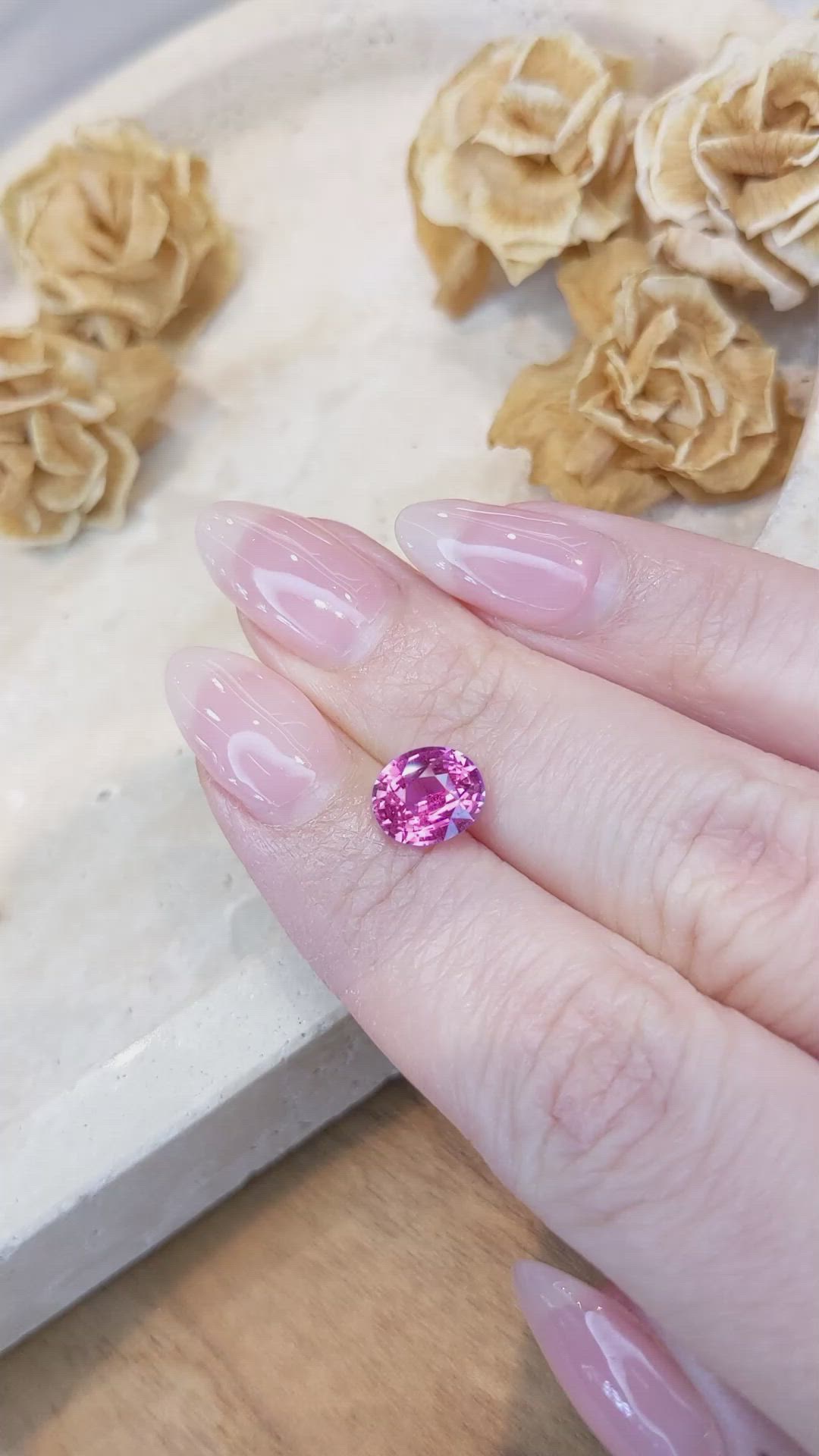 2.08 Ct. Pink Sapphire from Ceylon (Sri Lanka) Size Video