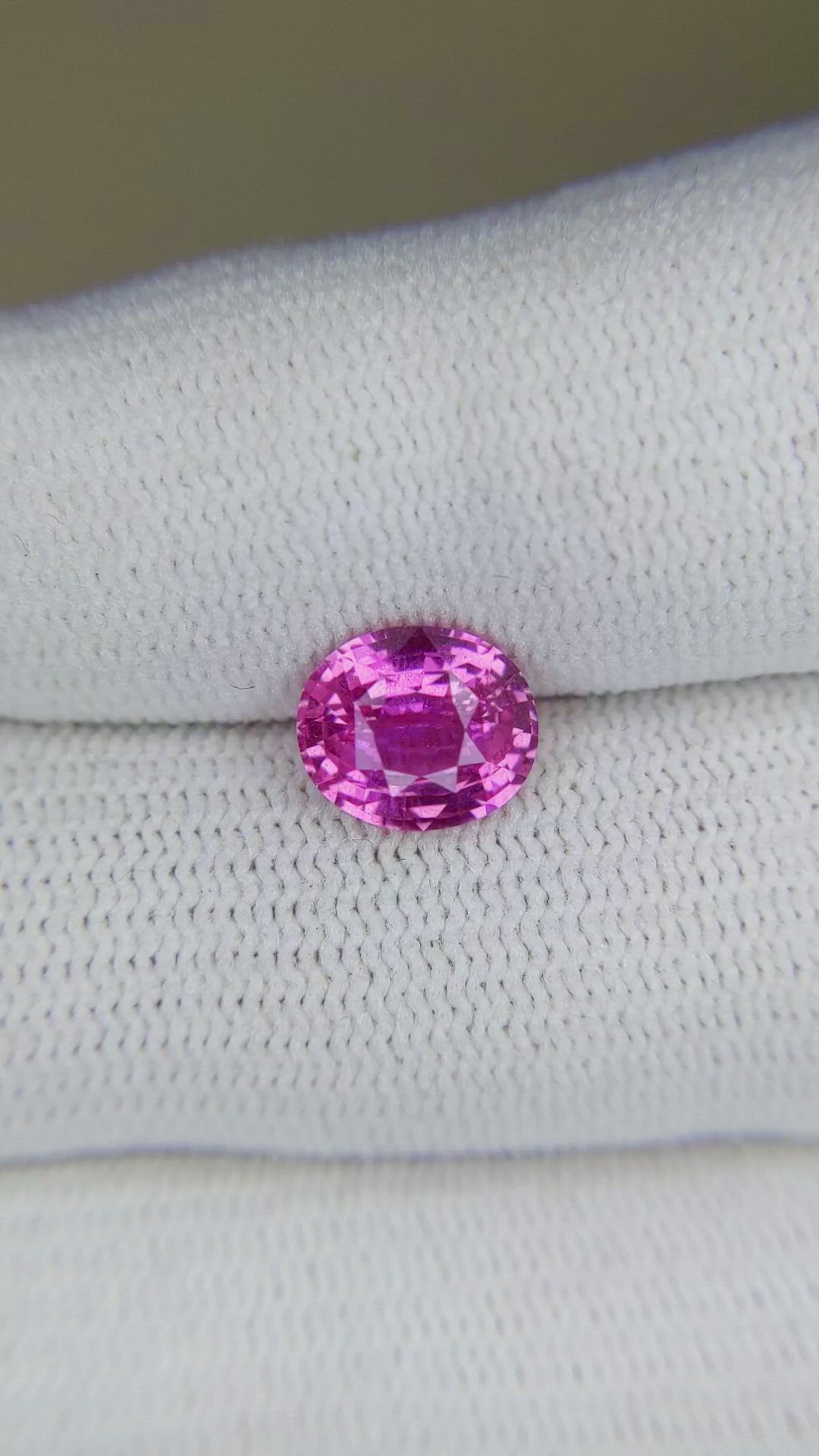 2.08 Ct. Pink Sapphire from Ceylon (Sri Lanka) Size Video
