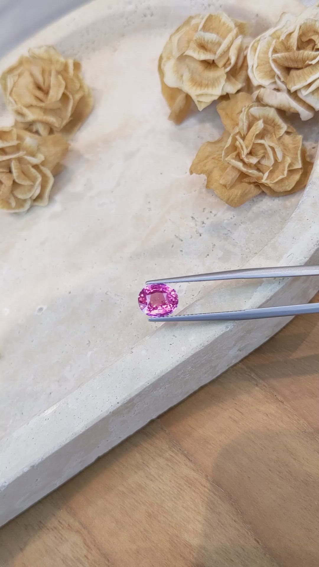 2.08 Ct. Pink Sapphire from Ceylon (Sri Lanka) Size Video