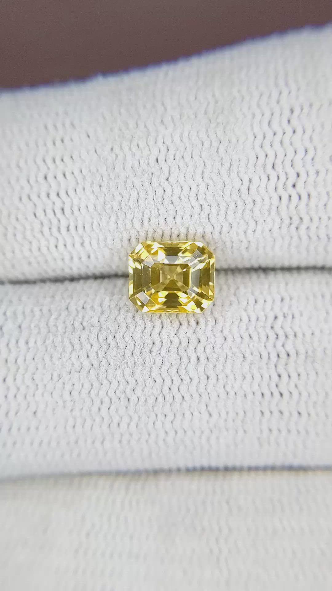 1.59 Ct. Yellow Sapphire from Ceylon (Sri Lanka) Size Video