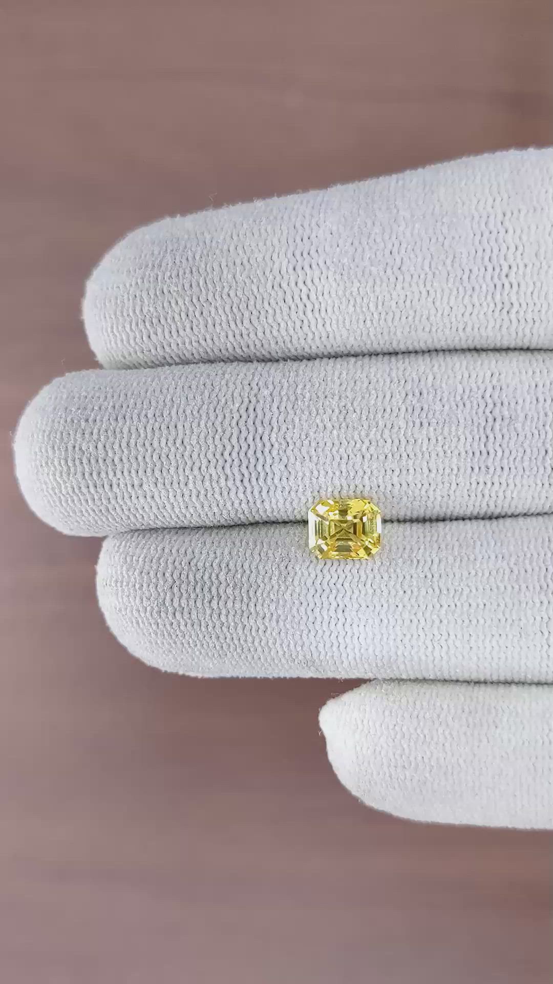 1.59 Ct. Yellow Sapphire from Ceylon (Sri Lanka) Size Video