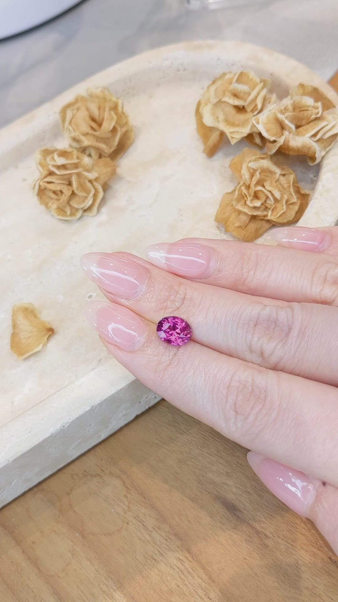2.51 Ct. Pink Sapphire from Ceylon (Sri Lanka) Size Video