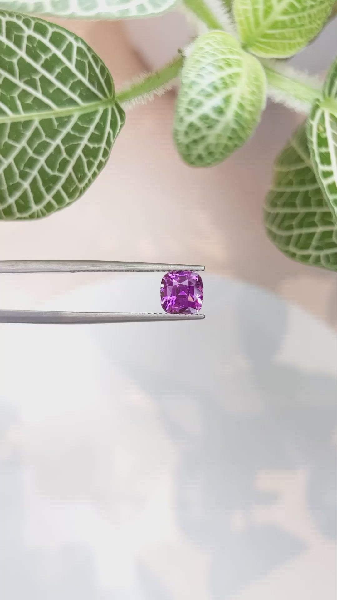 2.07 Ct. Purplish Pink Sapphire from Ceylon (Sri Lanka) Size Video