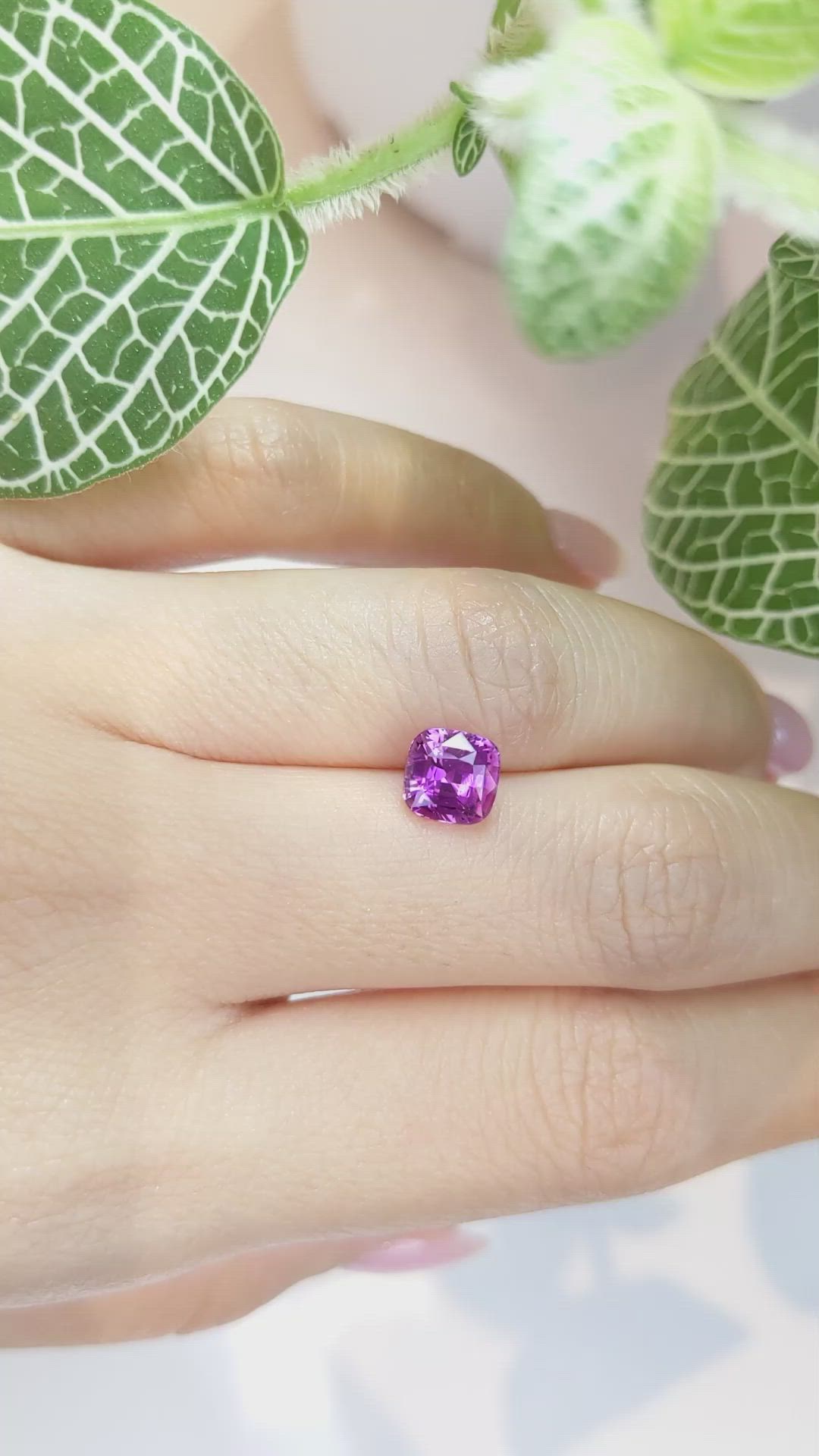 2.07 Ct. Purplish Pink Sapphire from Ceylon (Sri Lanka) Size Video