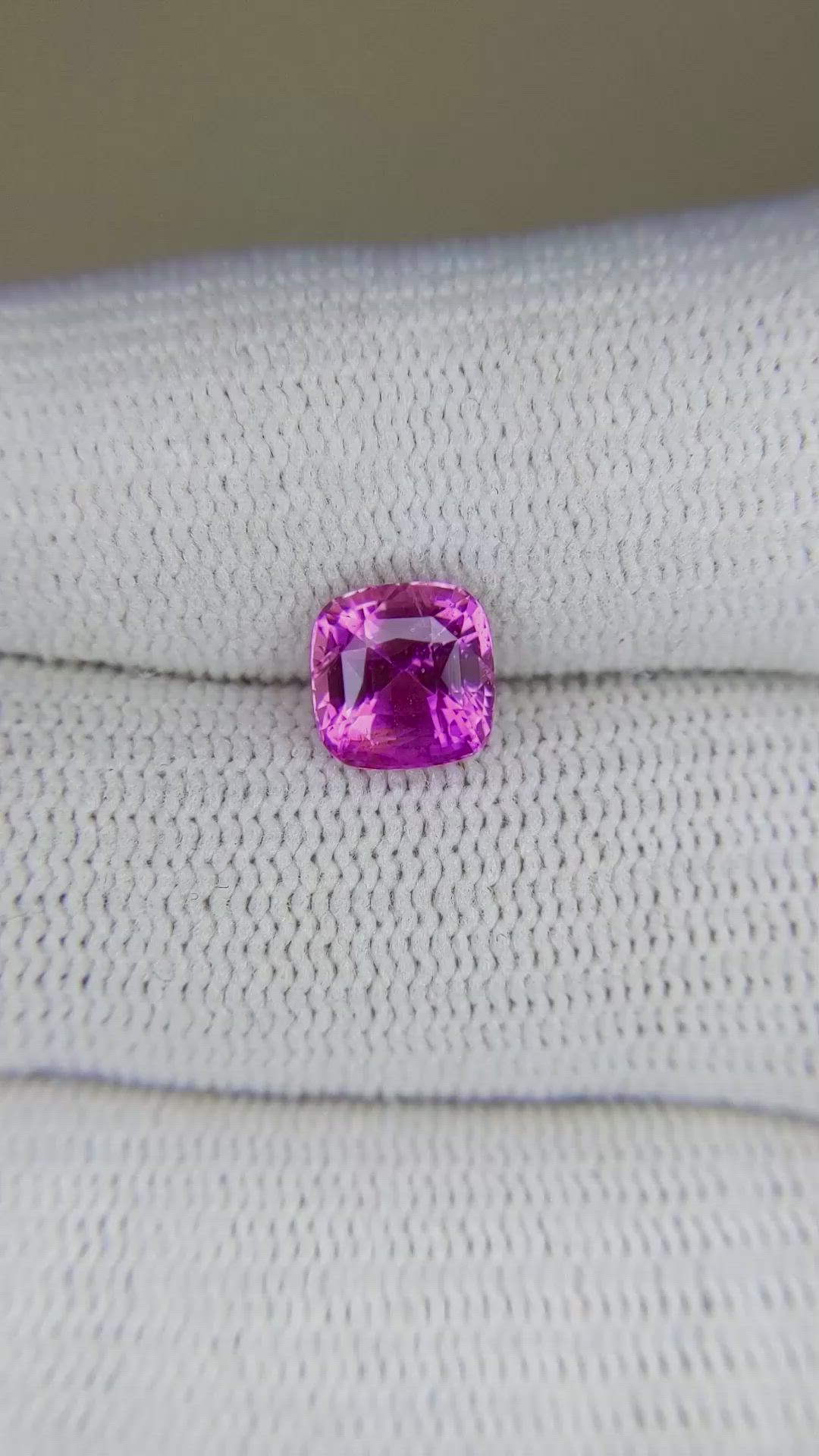 2.07 Ct. Purplish Pink Sapphire from Ceylon (Sri Lanka) Size Video