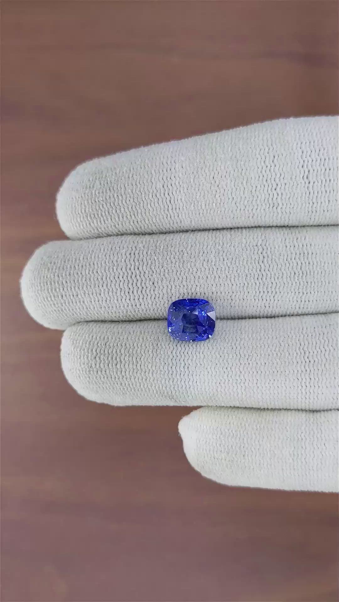 3.06 Ct. Blue Sapphire from Ceylon (Sri Lanka) Size Video