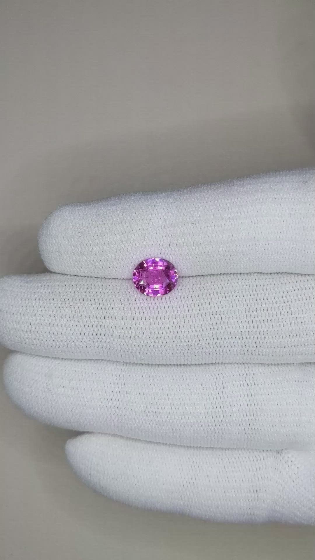 2.09 Ct. Purplish Pink Sapphire from Ceylon (Sri Lanka) Size Video
