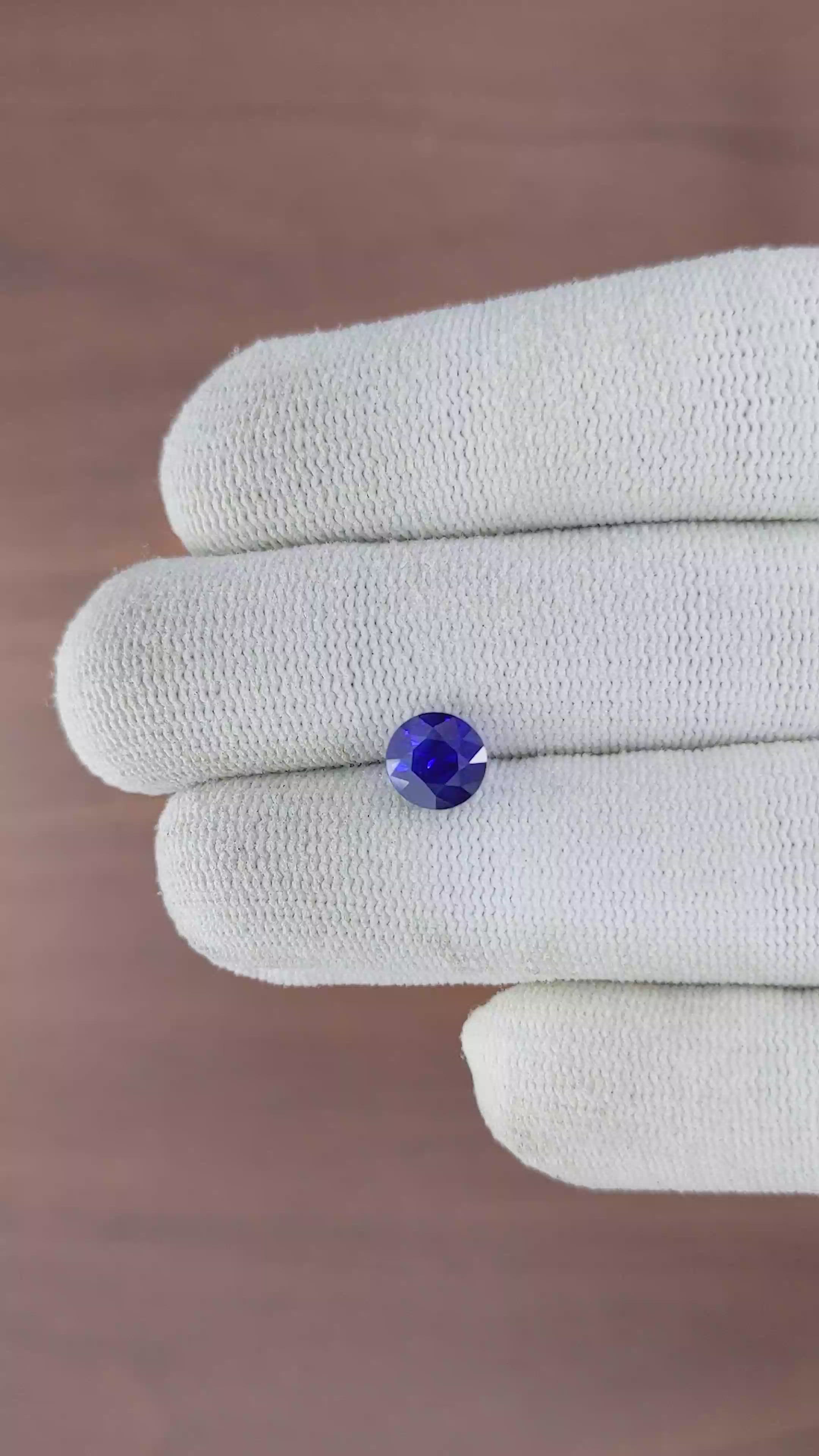 2.04 Ct. Blue Sapphire from Ceylon (Sri Lanka) Size Video