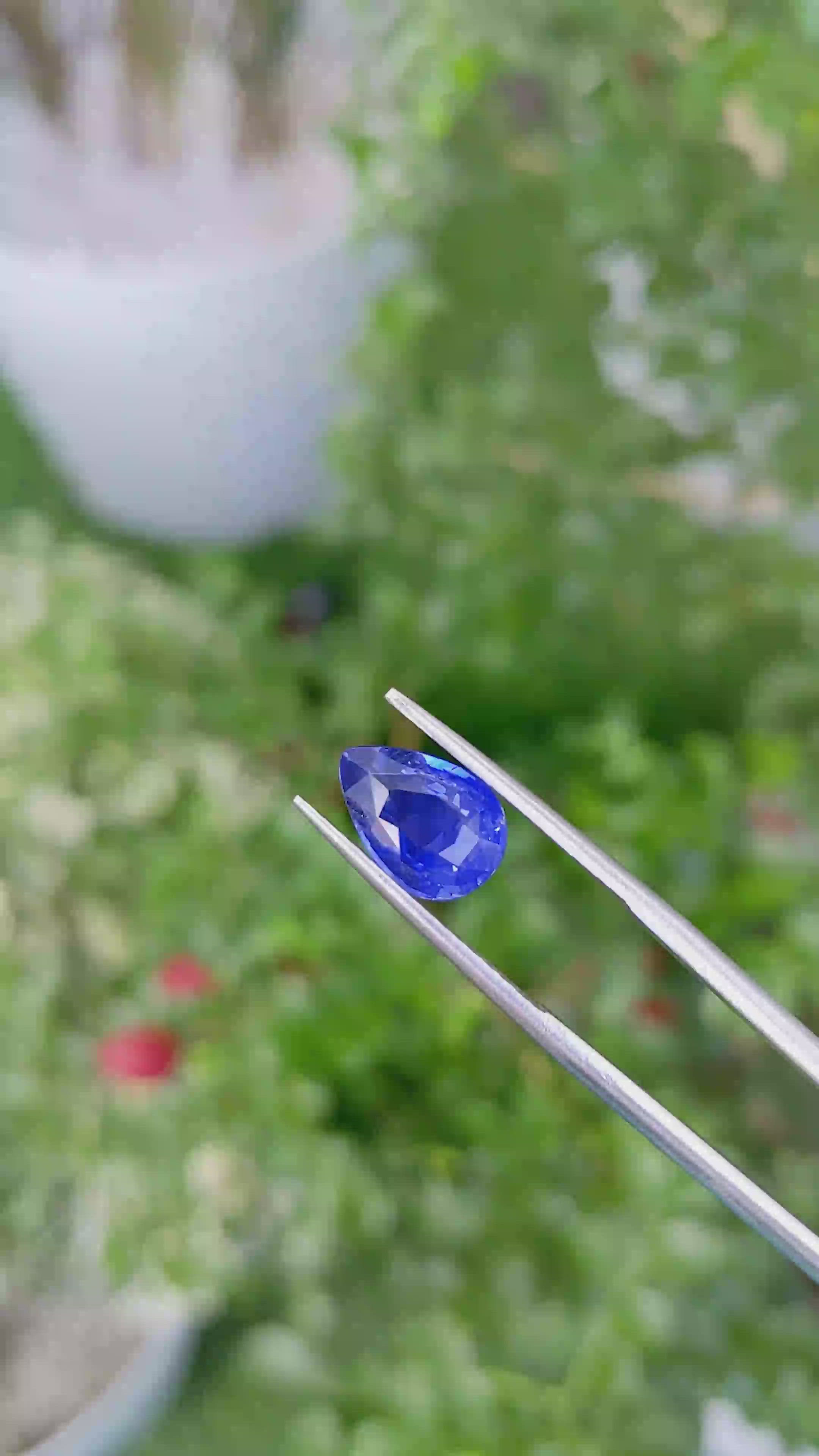 3.02 Ct. Blue Sapphire from Ceylon (Sri Lanka) Size Video