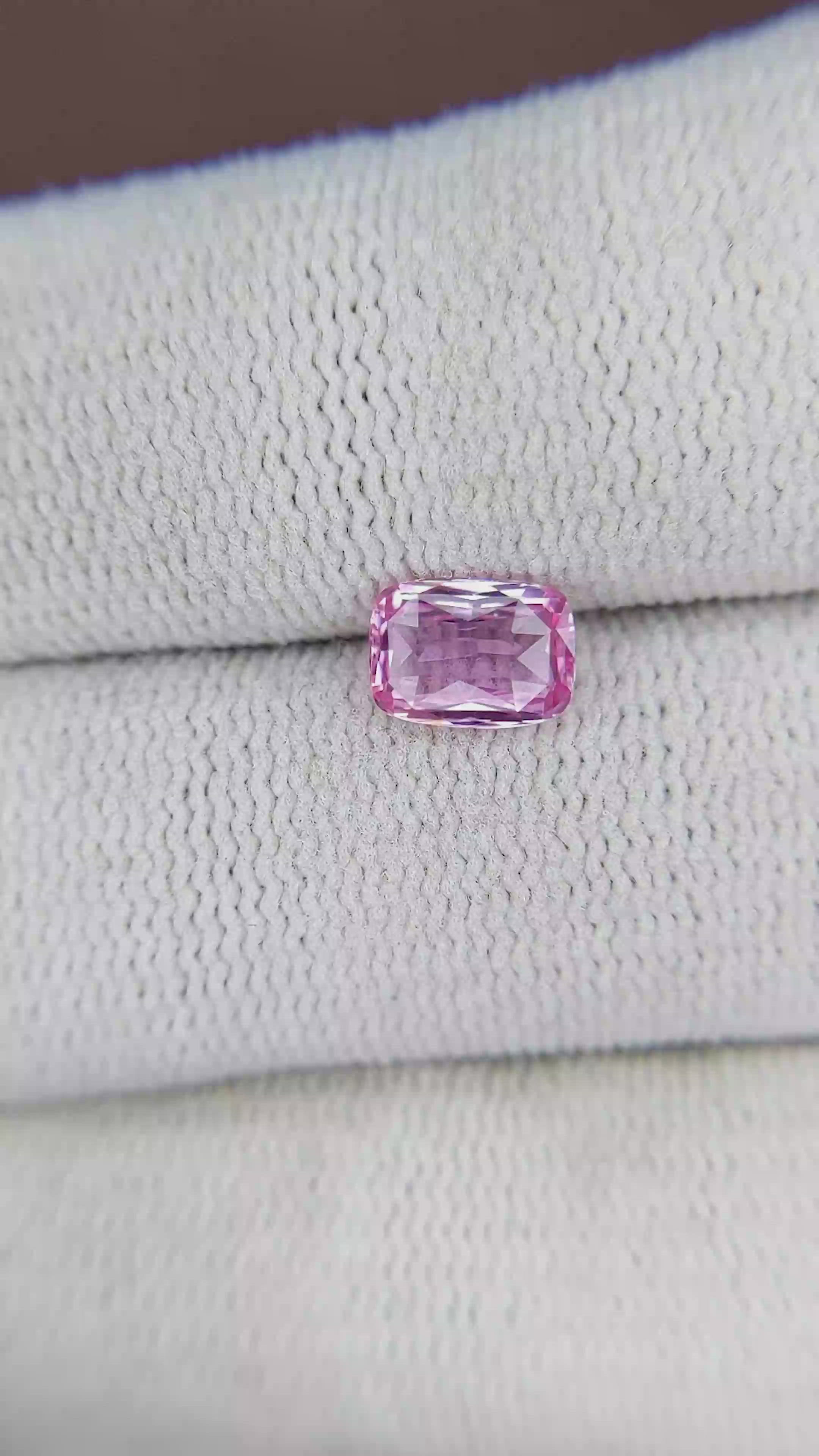 1.05 Ct. Pink Sapphire from Madagascar Size Video