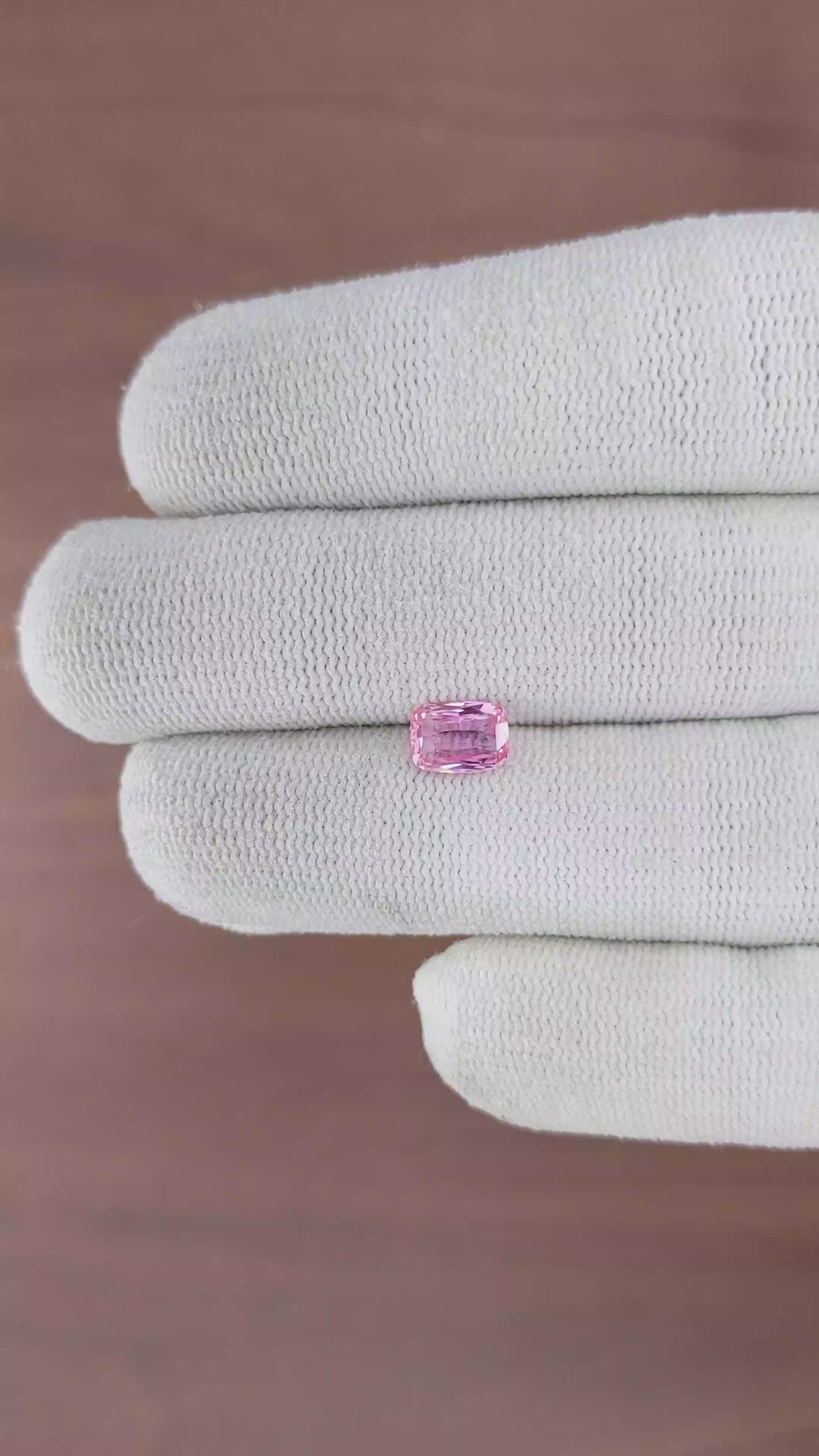 1.05 Ct. Pink Sapphire from Madagascar Size Video