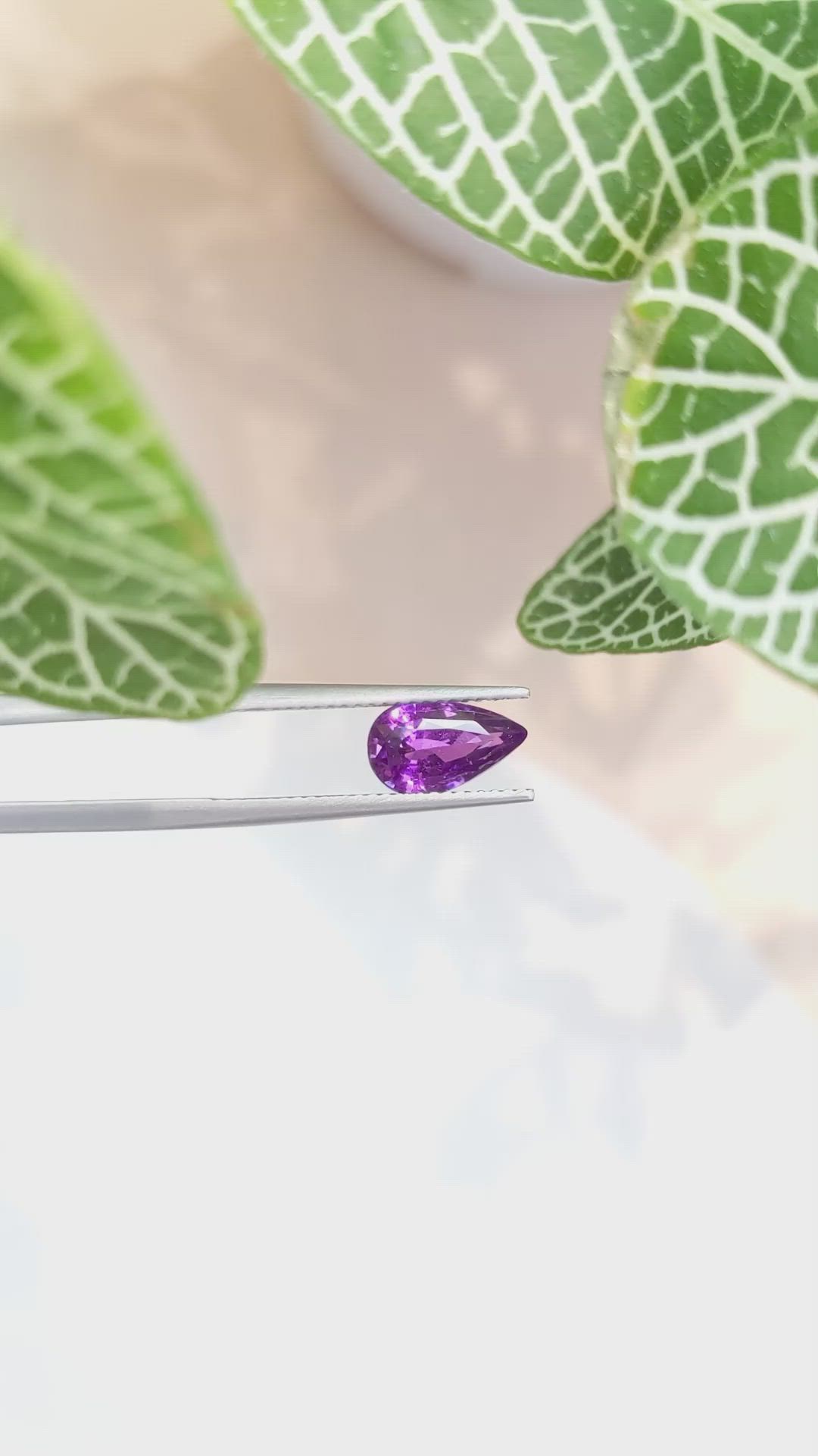 2.10 Ct. Purple Sapphire from Ceylon (Sri Lanka) Size Video