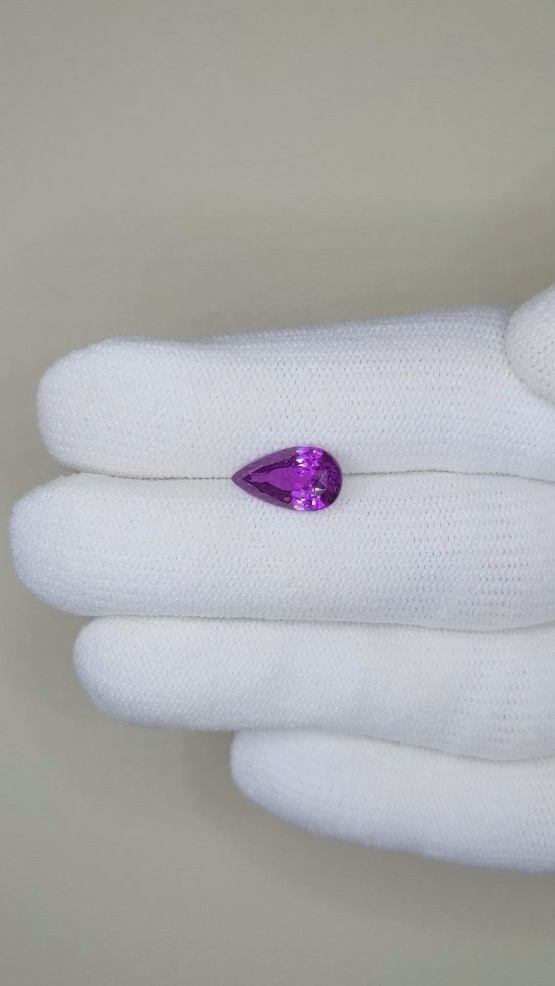 2.10 Ct. Purple Sapphire from Ceylon (Sri Lanka) Size Video