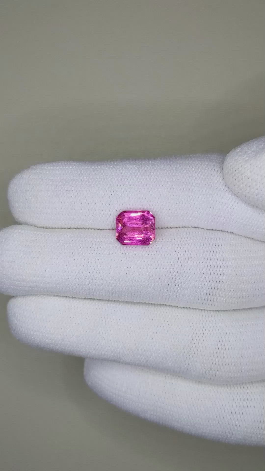 2.67 Ct. Pink Sapphire from Ceylon (Sri Lanka) Size Video