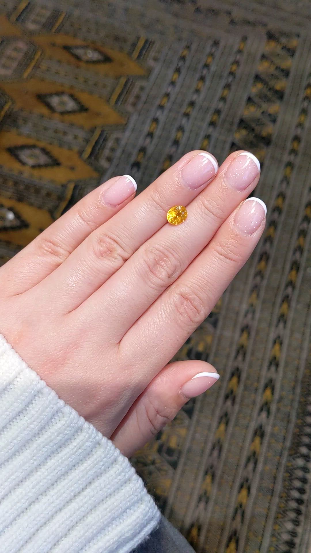 1.96 Ct. Yellow Sapphire from Ceylon (Sri Lanka) Size Video