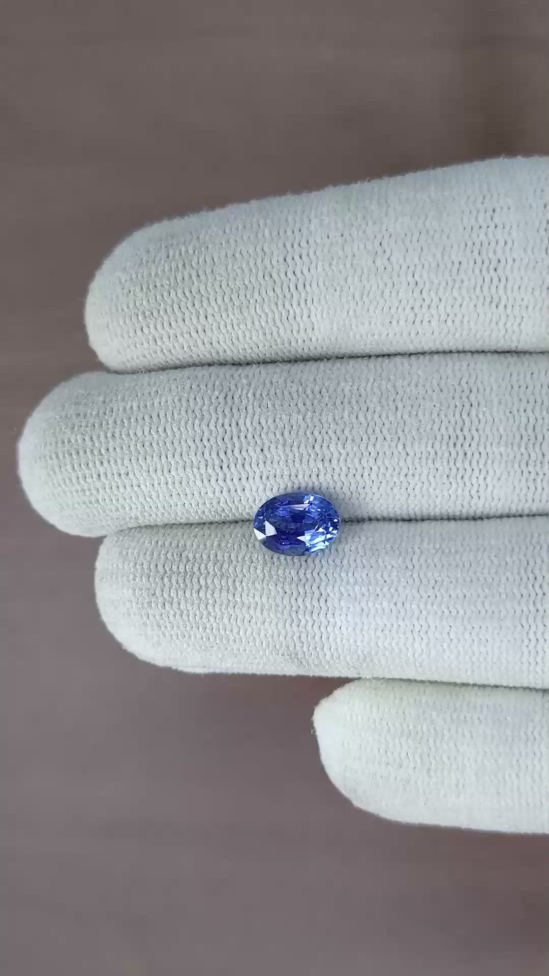 2.00 Ct. Blue Sapphire from Ceylon (Sri Lanka) Size Video