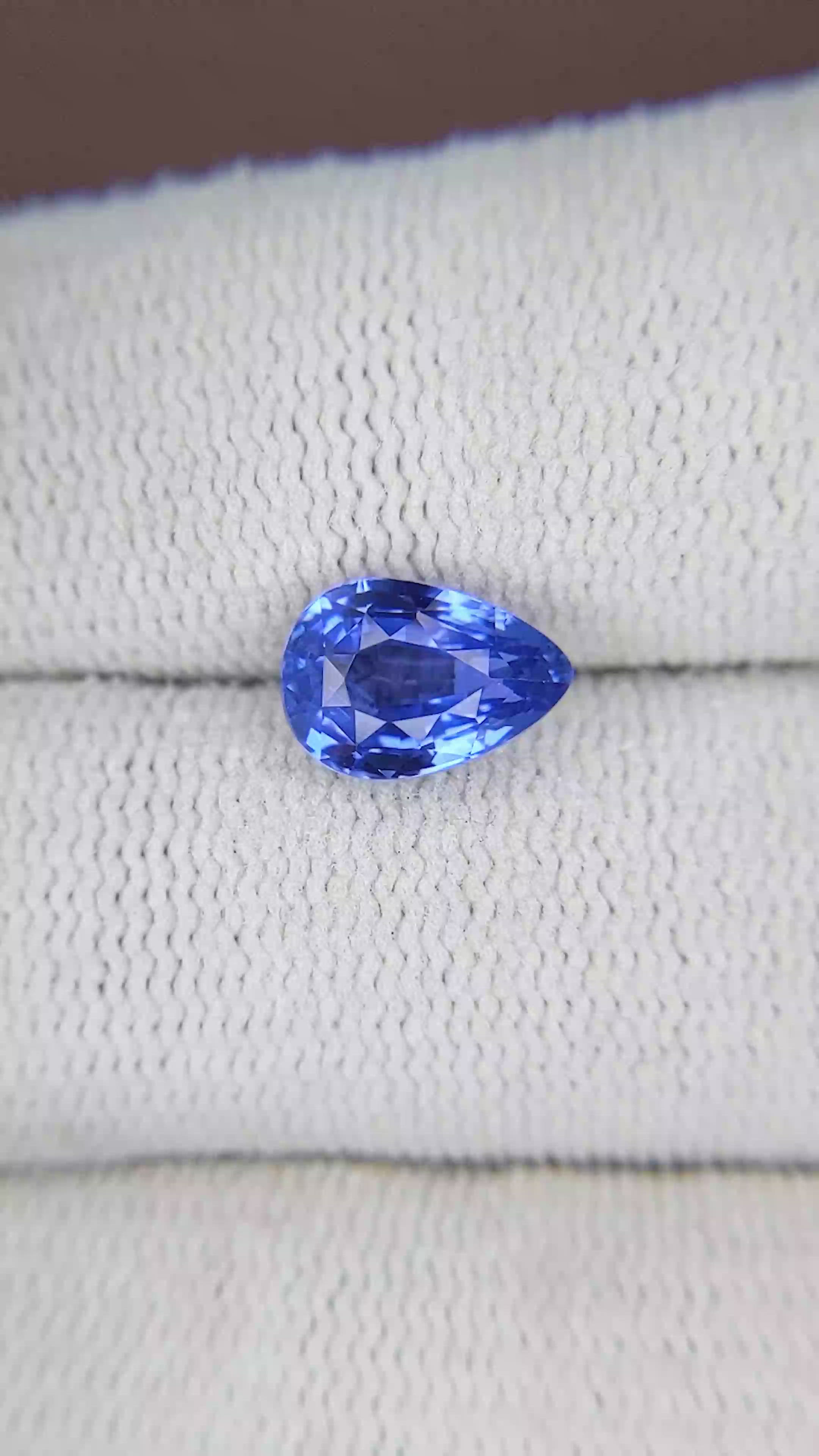 2.07 Ct. Blue Sapphire from Ceylon (Sri Lanka) Size Video