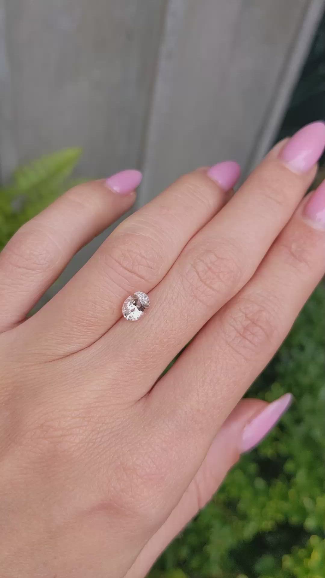 1.16 Ct. Peach Sapphire from Ceylon (Sri Lanka) Size Video