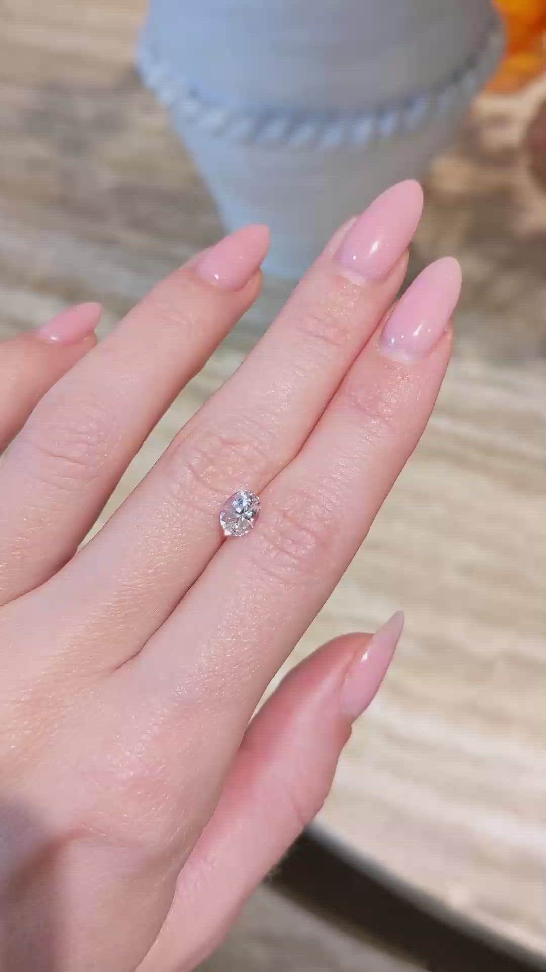 1.16 Ct. Peach Sapphire from Ceylon (Sri Lanka) Size Video