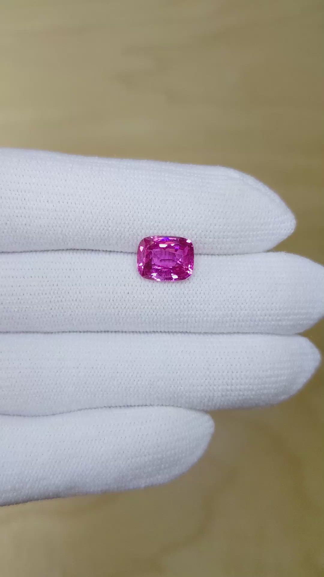 3.65 Ct. Pink Sapphire from Ceylon (Sri Lanka) Size Video