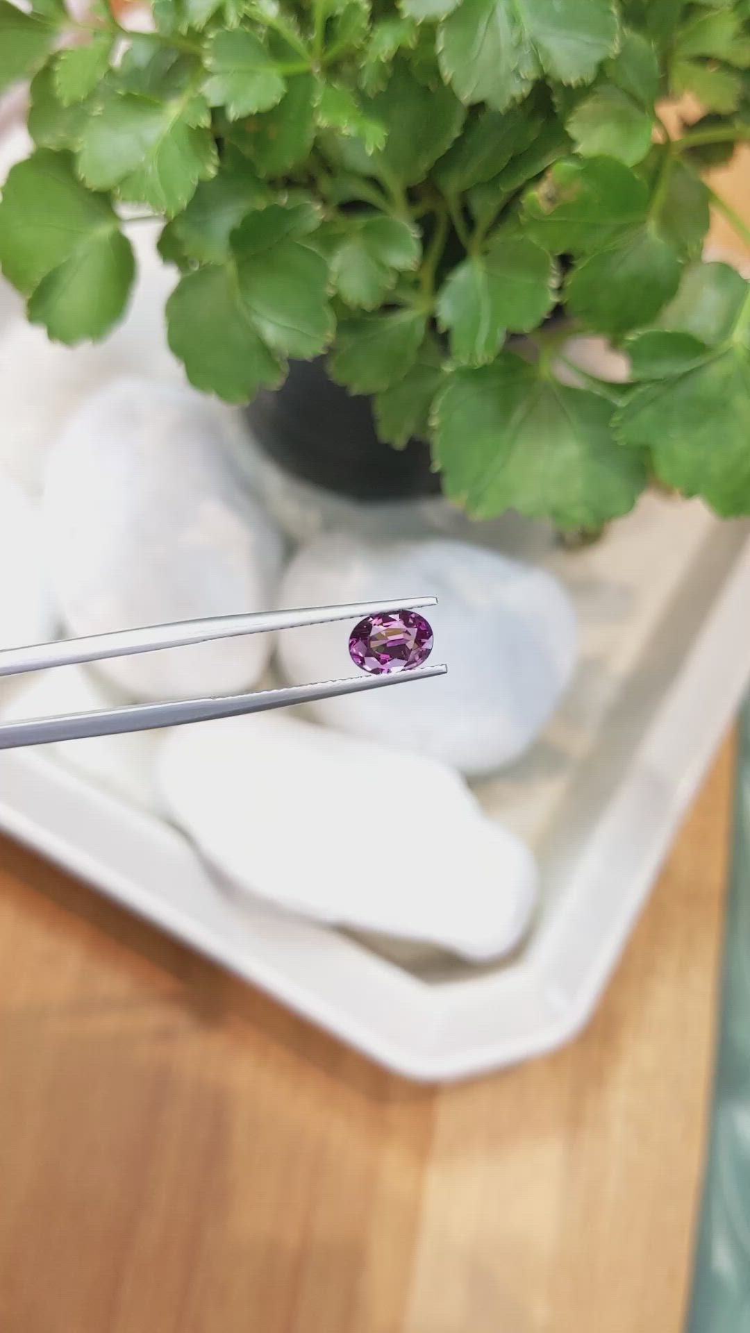 1.25 Ct. Purple Sapphire from Ceylon (Sri Lanka) Size Video