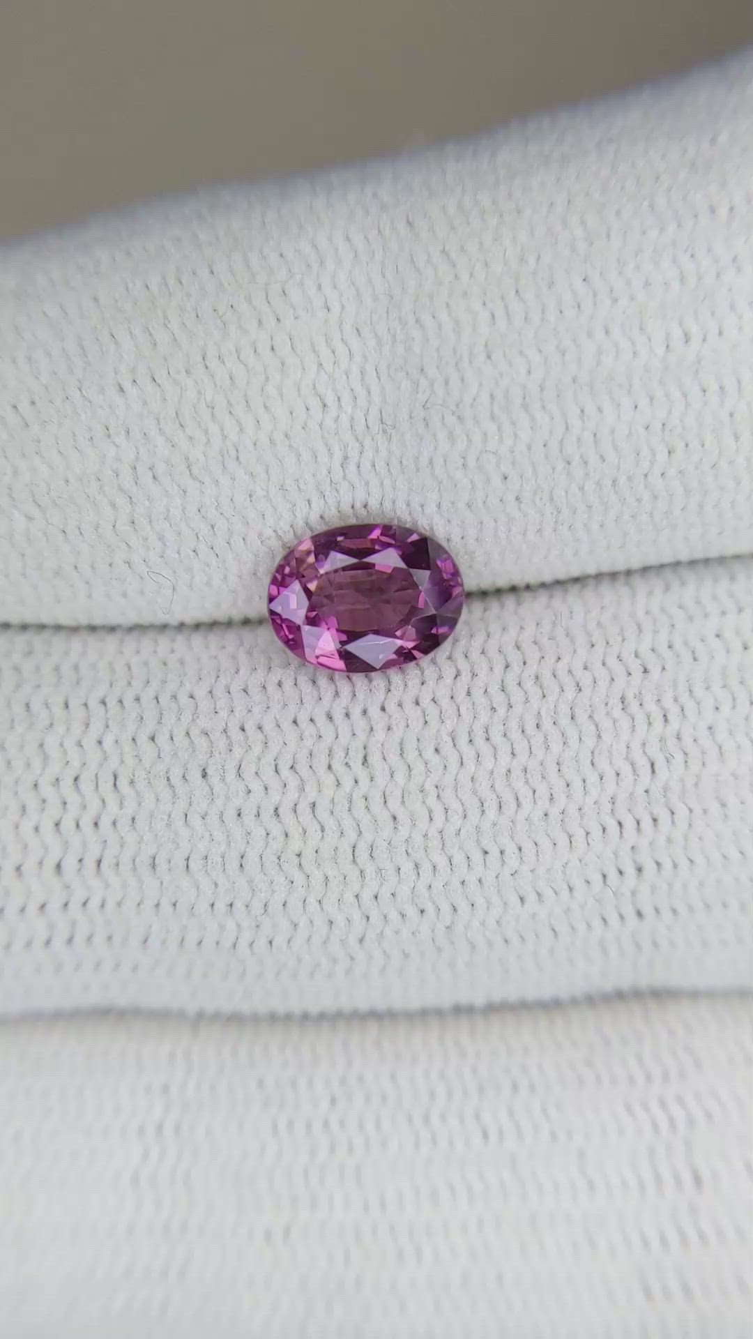 1.25 Ct. Purple Sapphire from Ceylon (Sri Lanka) Size Video