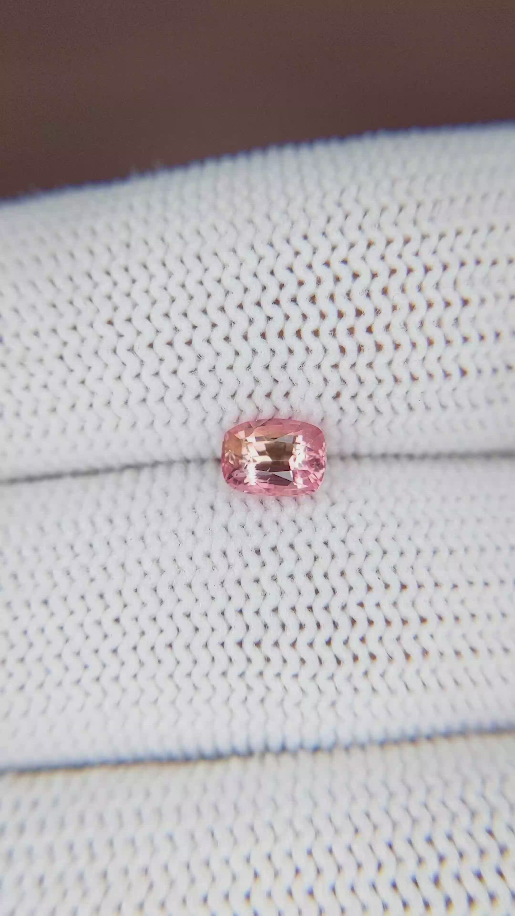 0.89 Ct. Padparadscha Sapphire from Madagascar Size Video