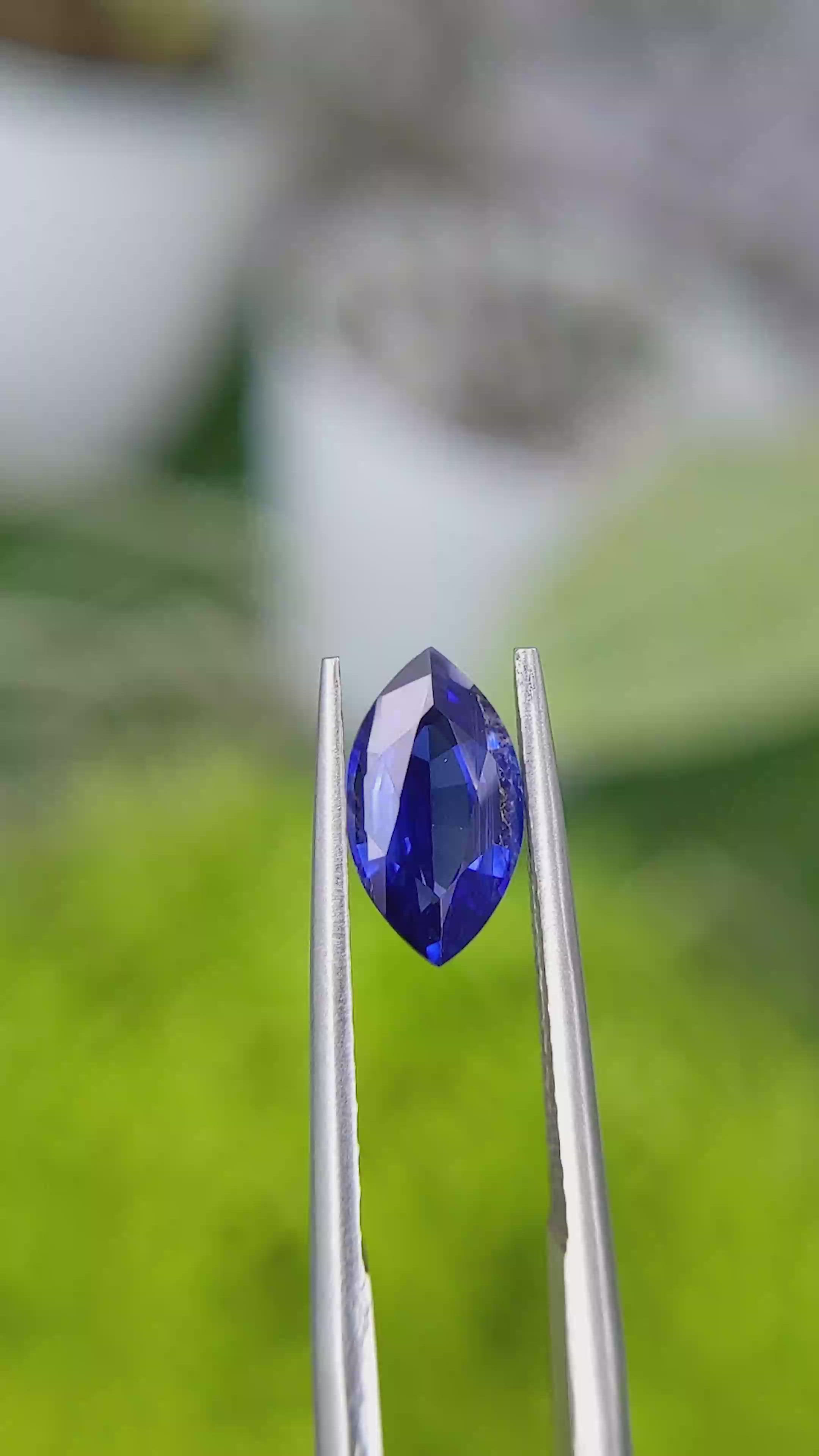 1.34 Ct. Blue Sapphire from Ceylon (Sri Lanka) Size Video