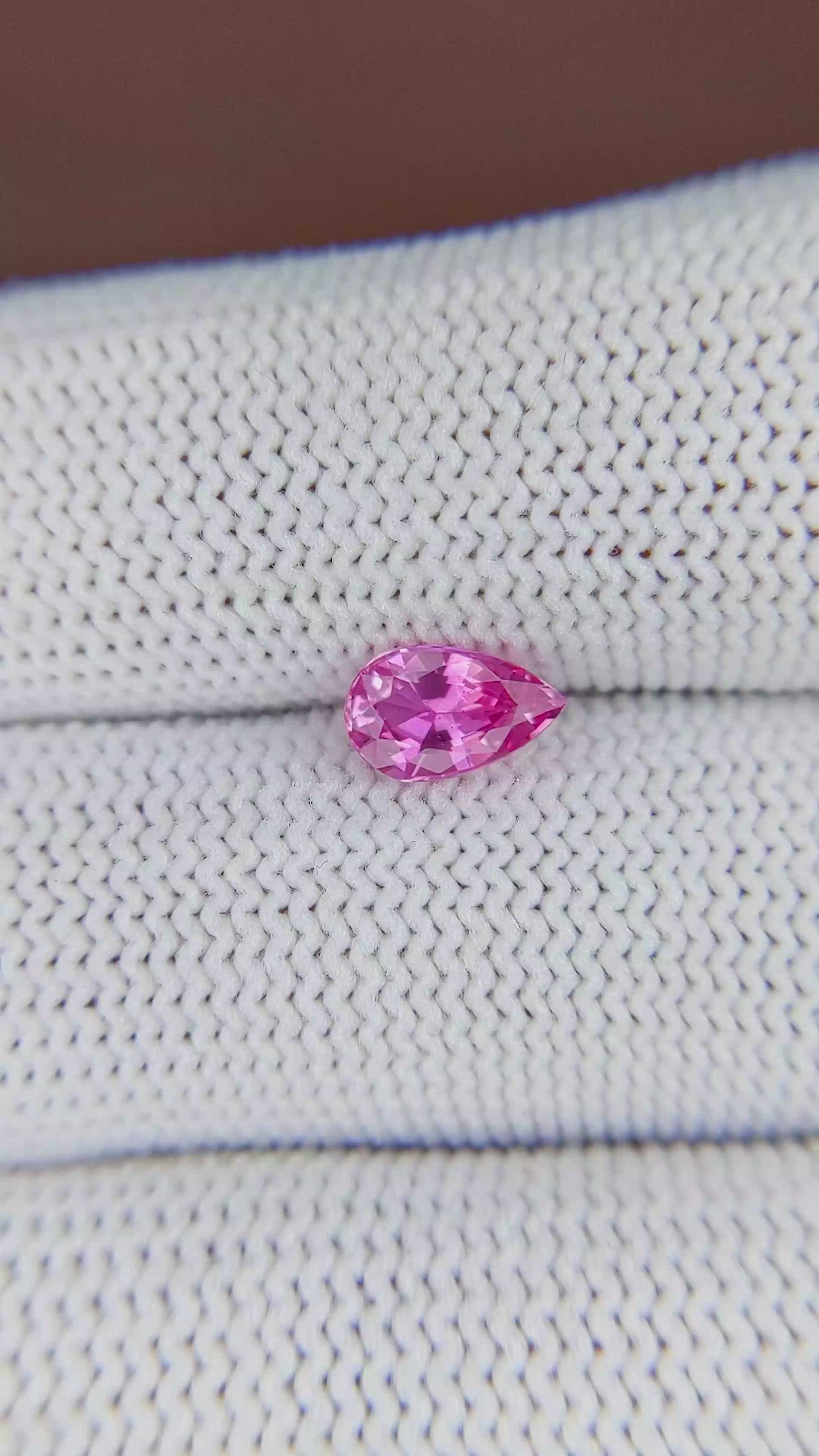 0.97 Ct. Pink Sapphire from Ceylon (Sri Lanka) Size Video