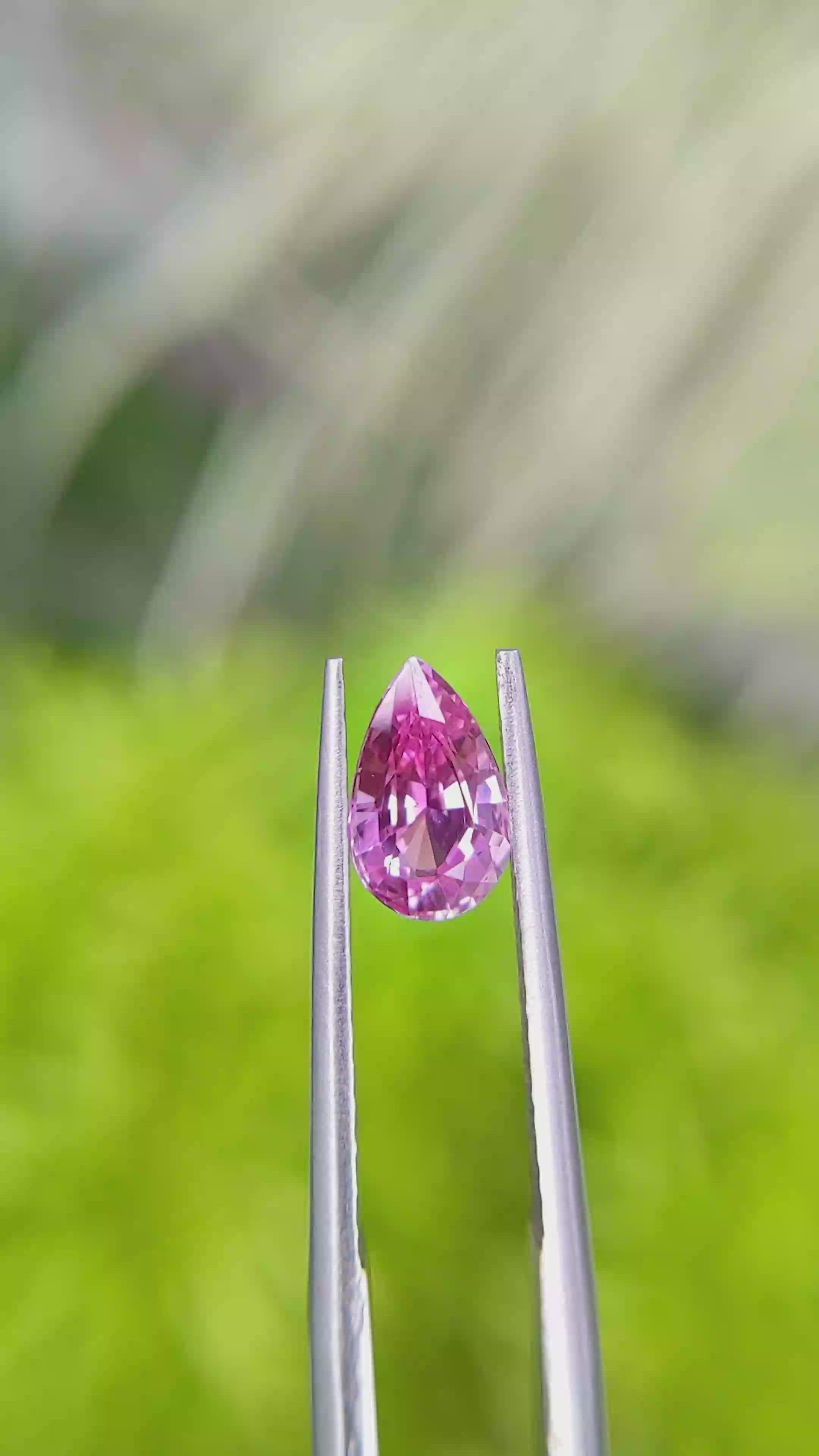 0.97 Ct. Pink Sapphire from Ceylon (Sri Lanka) Size Video