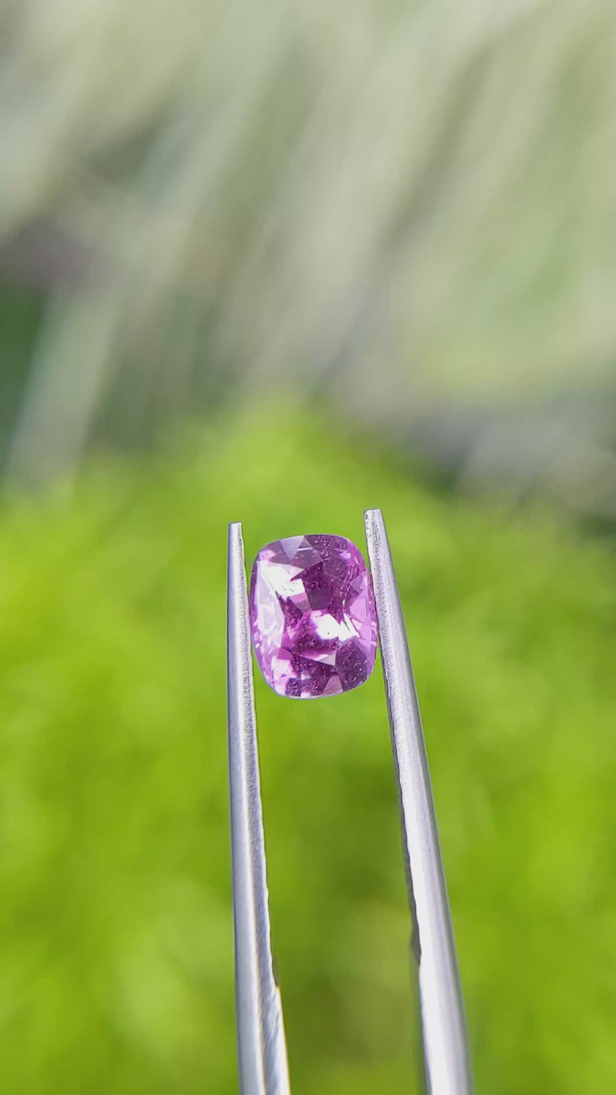 1.09 Ct. Pinkish Purple Sapphire from Madagascar Size Video