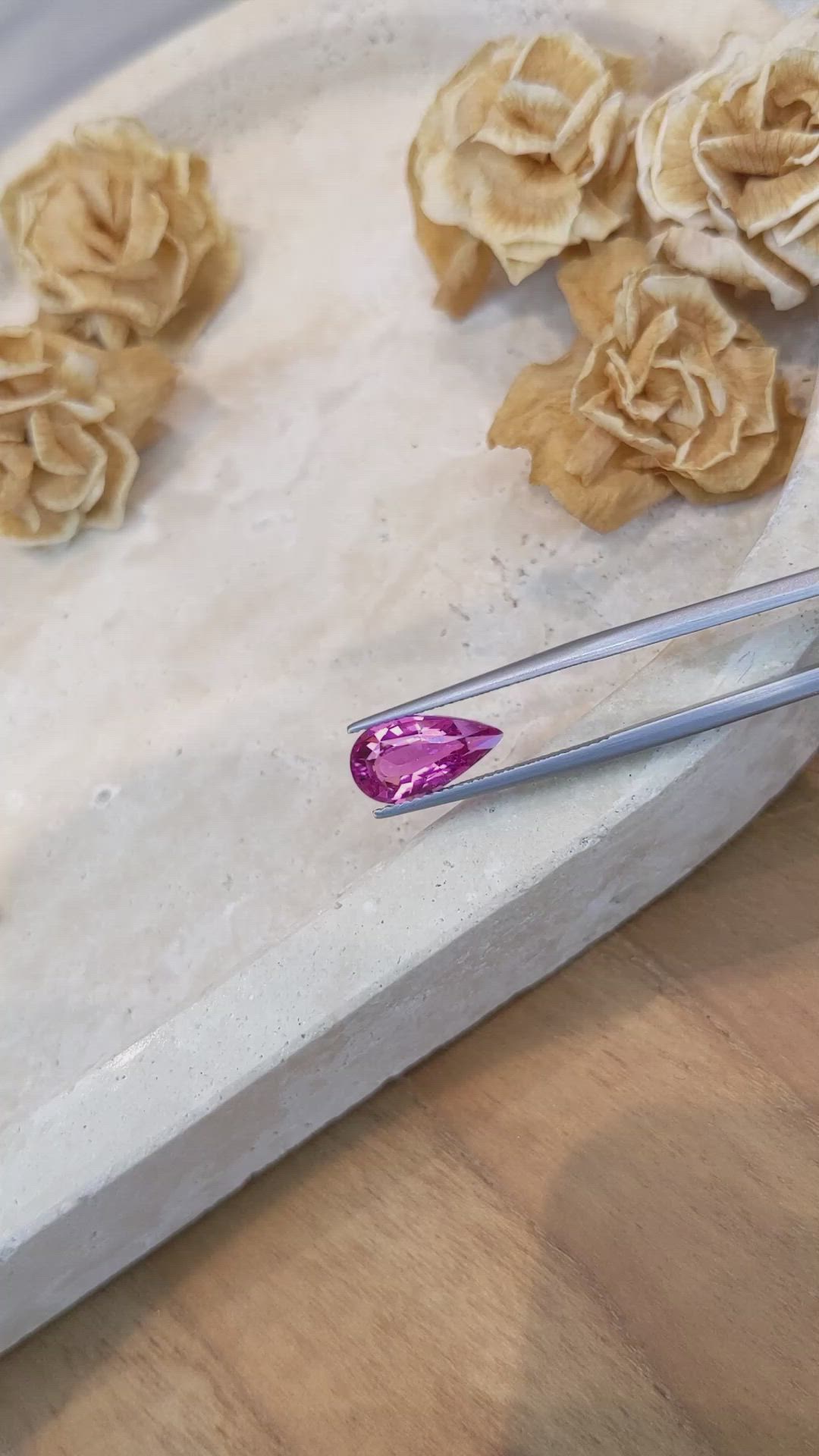 3.13 Ct. Pink Sapphire from Ceylon (Sri Lanka) Size Video
